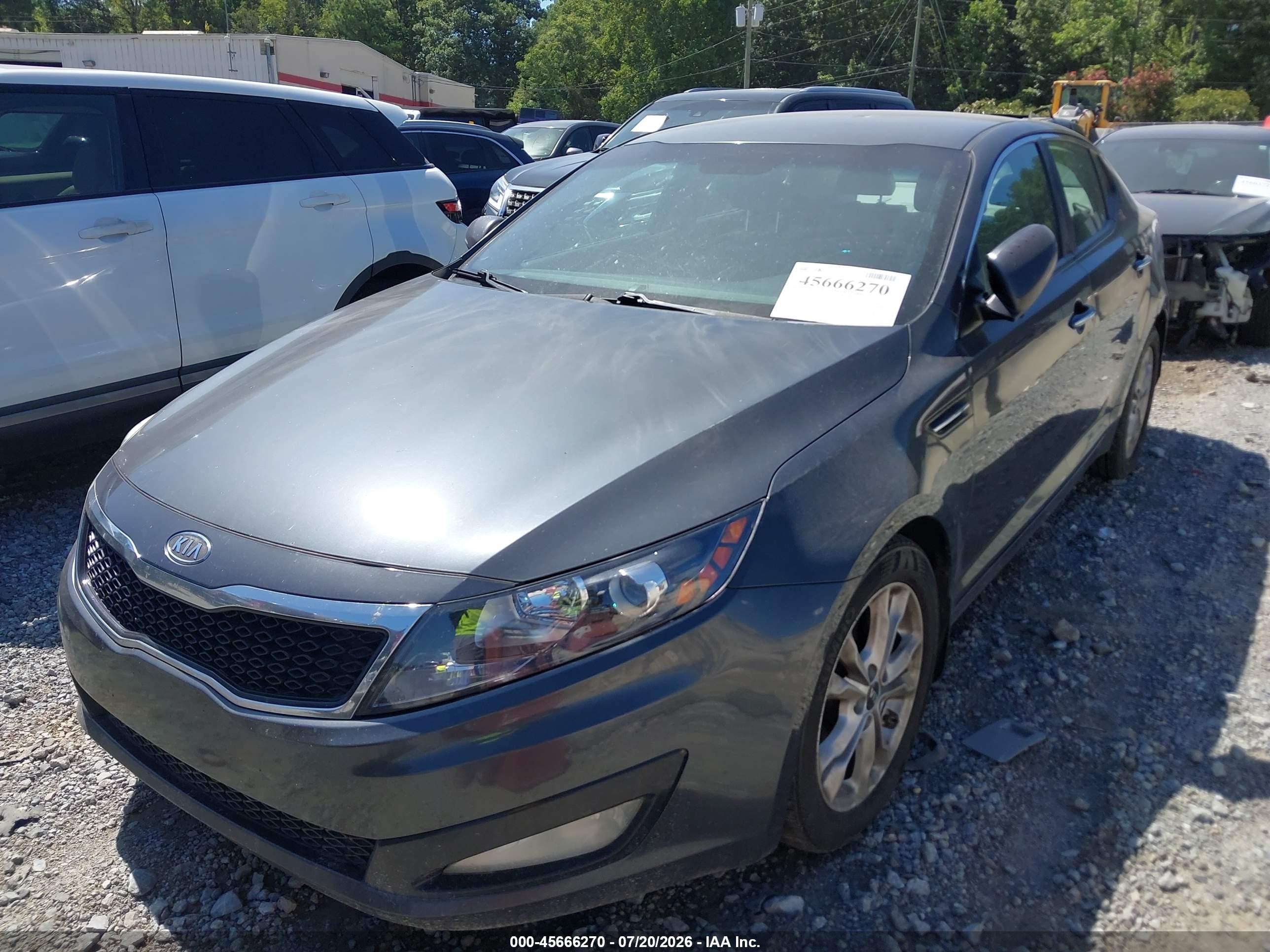 2011 Kia Optima Ex Gray vin: KNAGN4A74B5125007