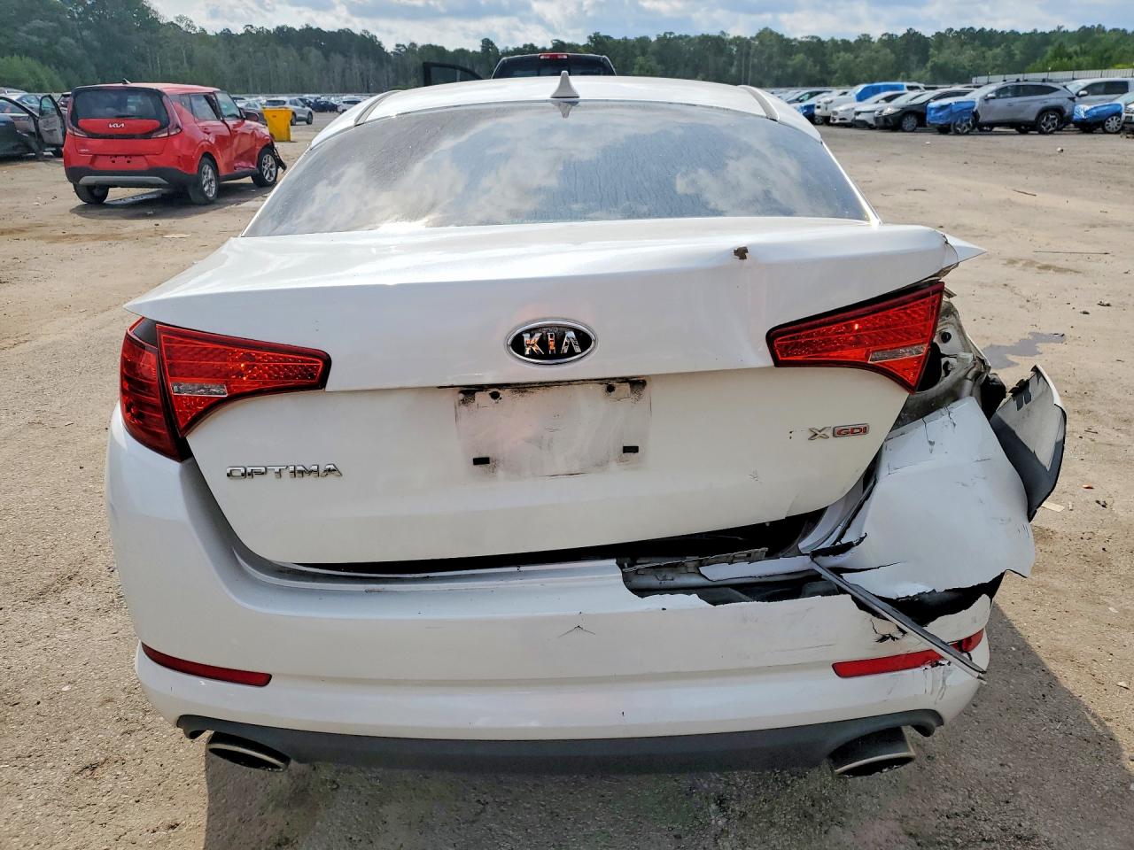 2011 Kia Optima Ex White vin: KNAGN4A76B5153052
