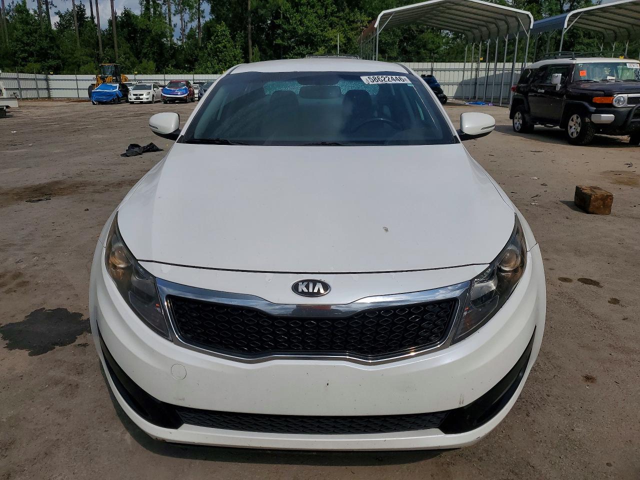 2011 Kia Optima Ex White vin: KNAGN4A76B5153052