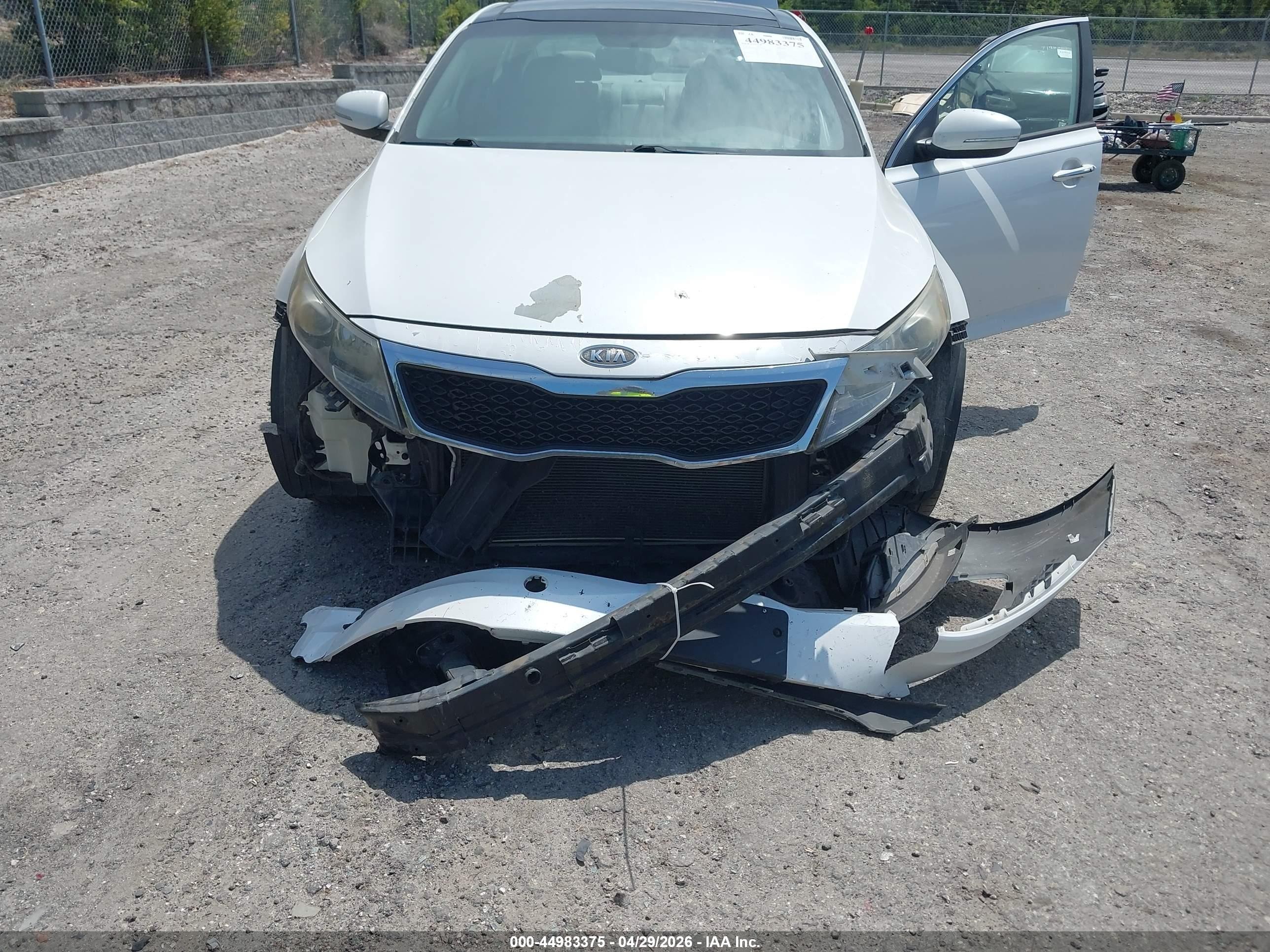 2011 Kia Optima Ex White vin: KNAGN4A76B5158767