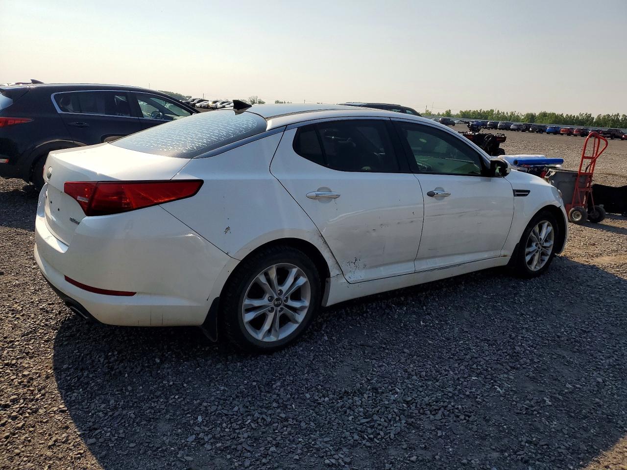 2013 Kia Optima Ex White vin: KNAGN4A76D5385458