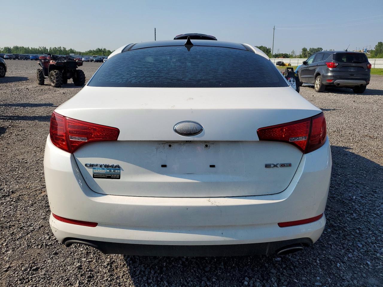 2013 Kia Optima Ex White vin: KNAGN4A76D5385458