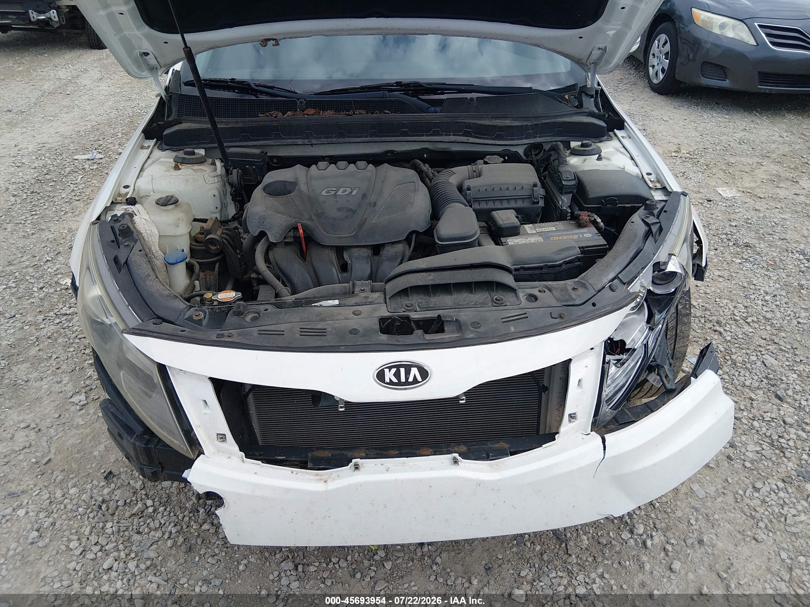 2011 Kia Optima Ex White vin: KNAGN4A77B5058466