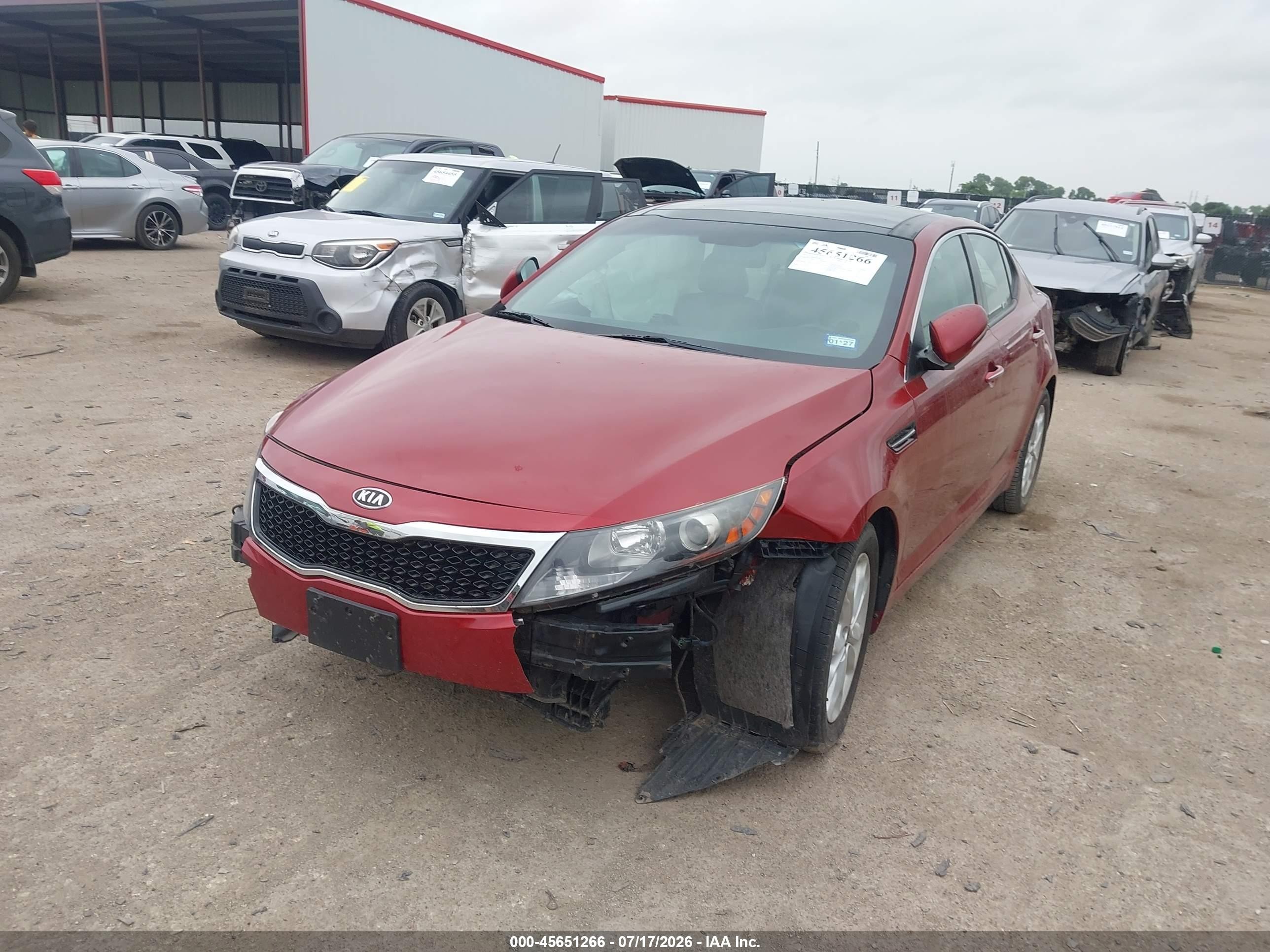 2011 Kia Optima Ex Red vin: KNAGN4A77B5064672
