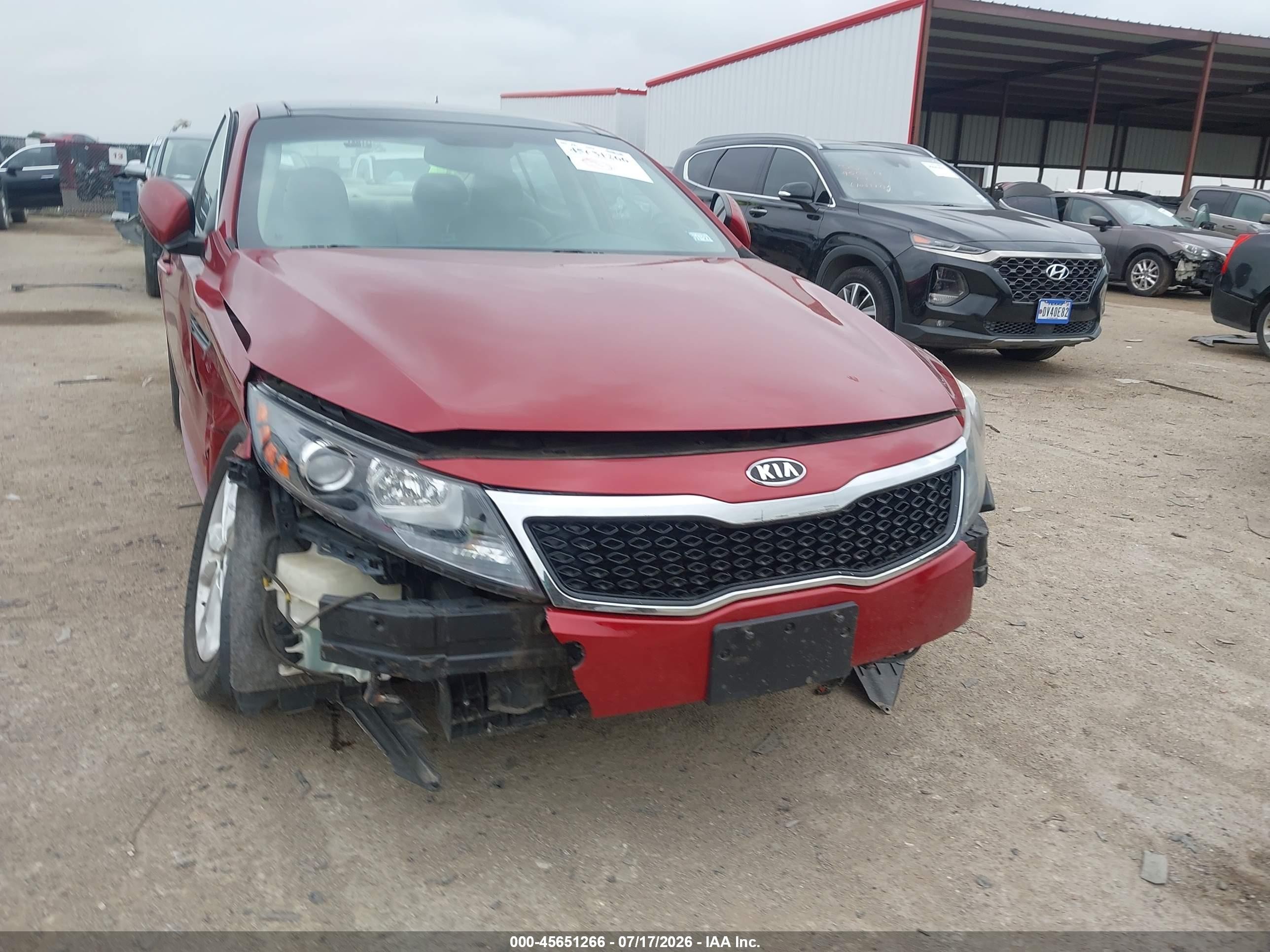 2011 Kia Optima Ex Red vin: KNAGN4A77B5064672