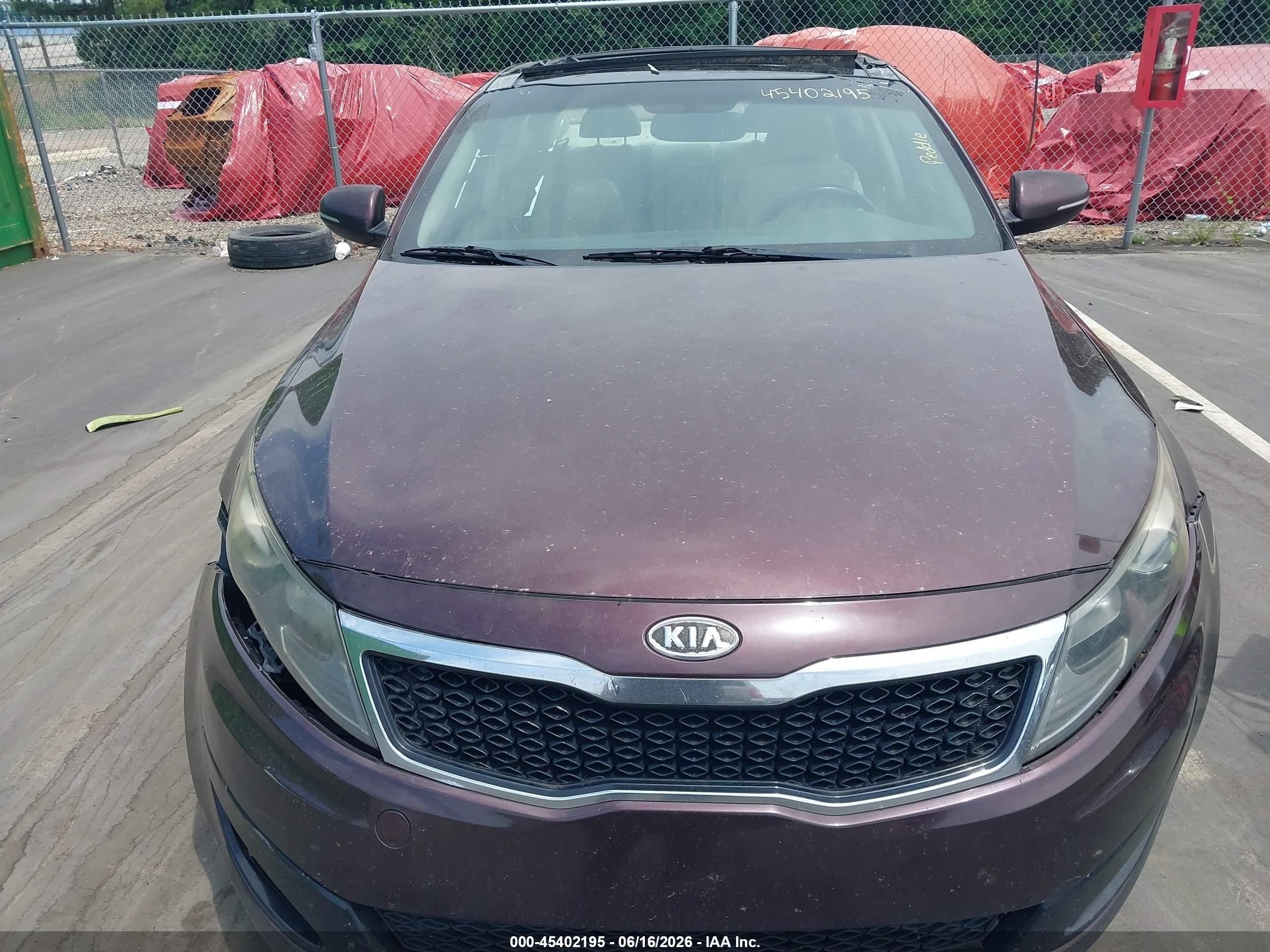 2011 Kia Optima Ex Burgundy vin: KNAGN4A77B5086512