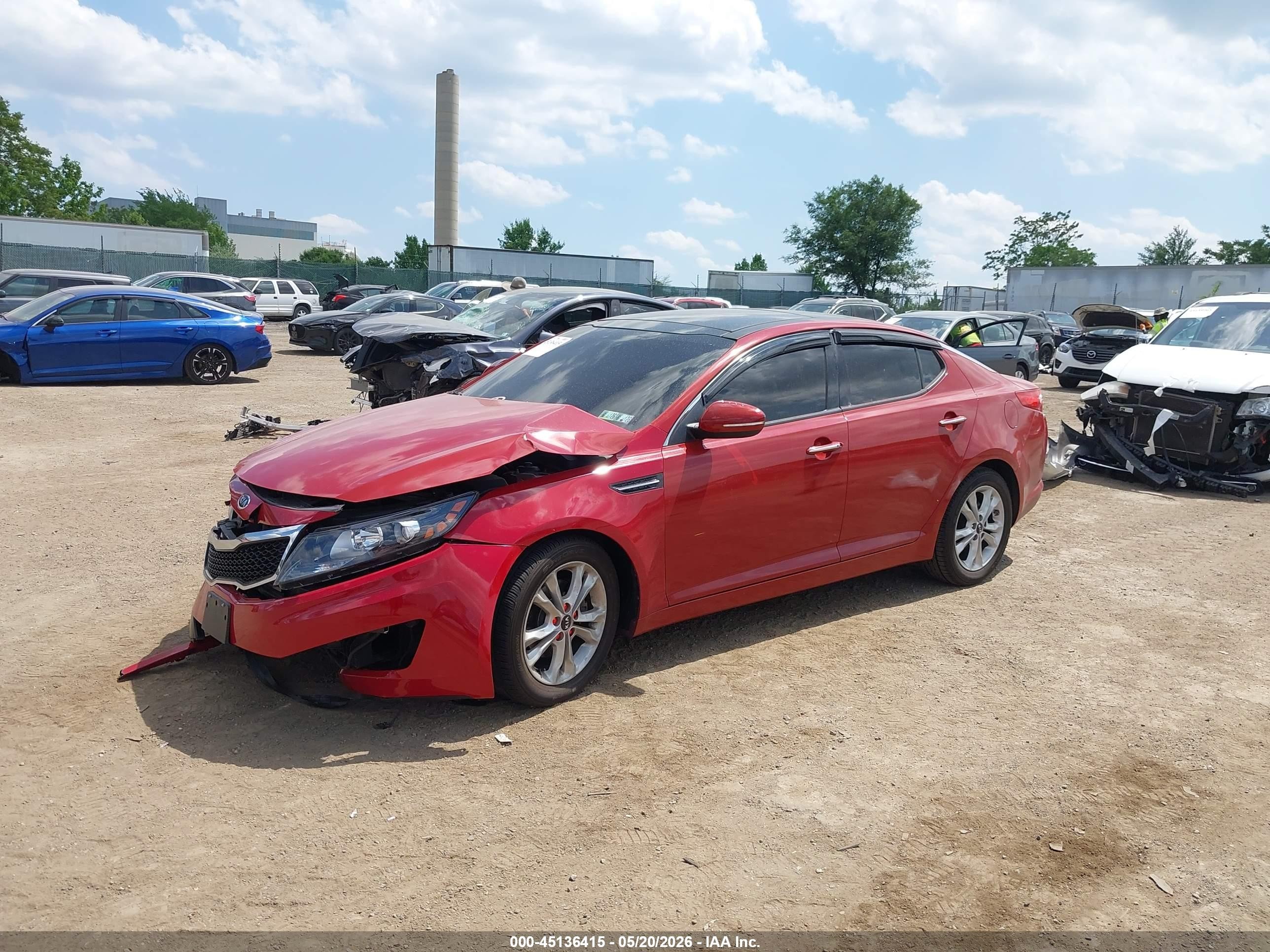2011 Kia Optima Ex Red vin: KNAGN4A78B5062011
