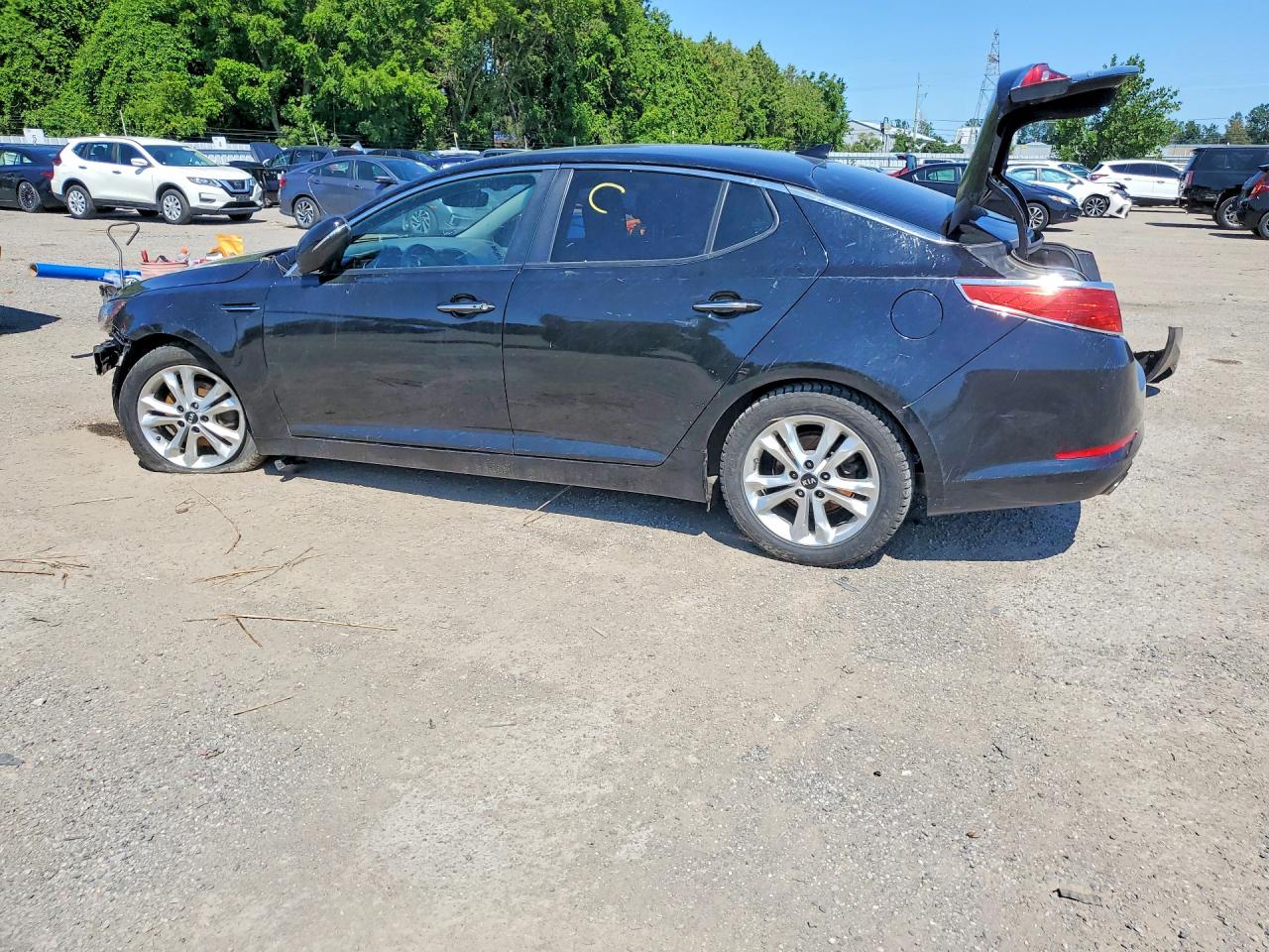 2011 Kia Optima Ex Черный vin: KNAGN4A78B5215485