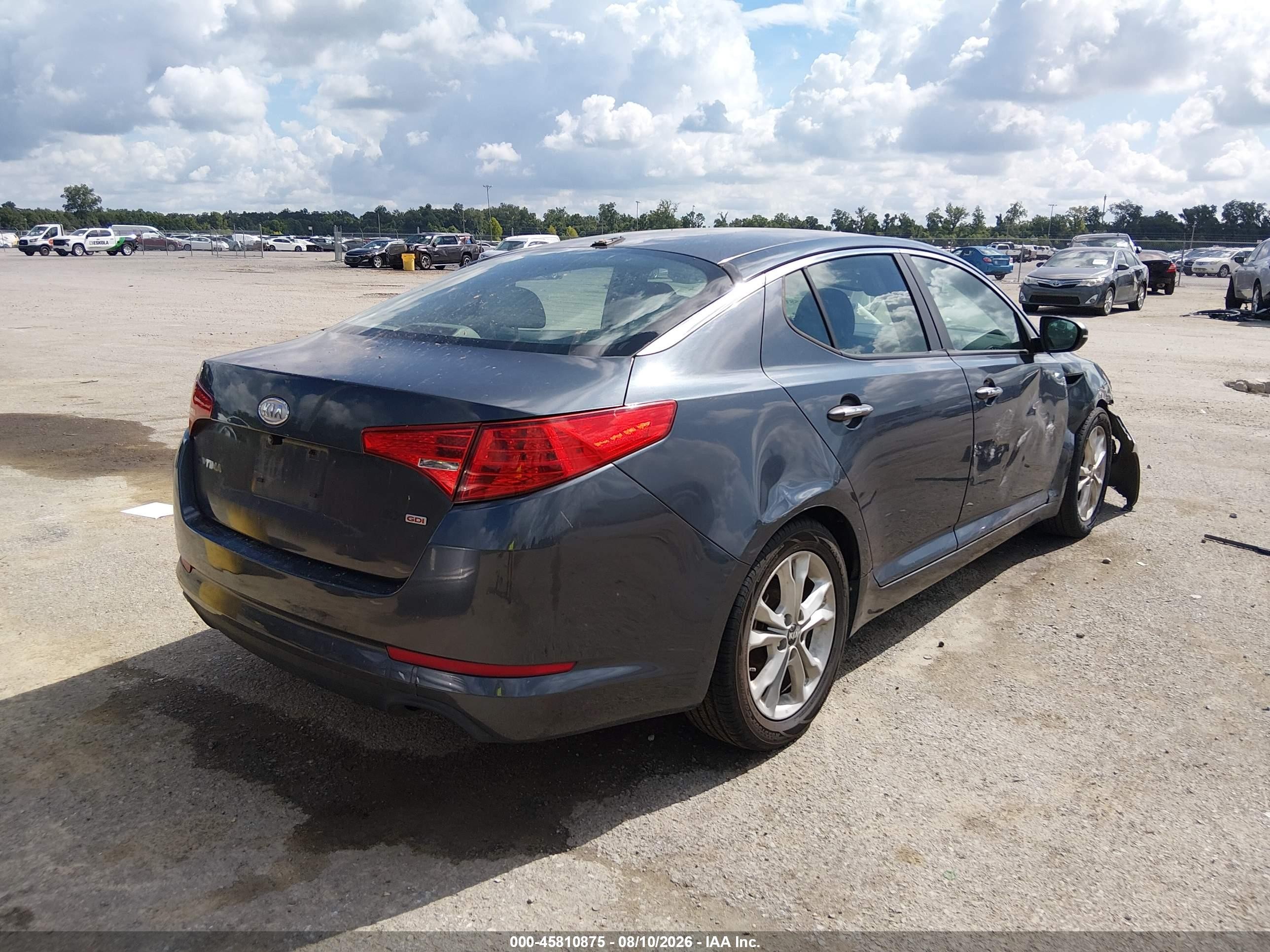 2011 Kia Optima Ex Gray vin: KNAGN4A79B5080243
