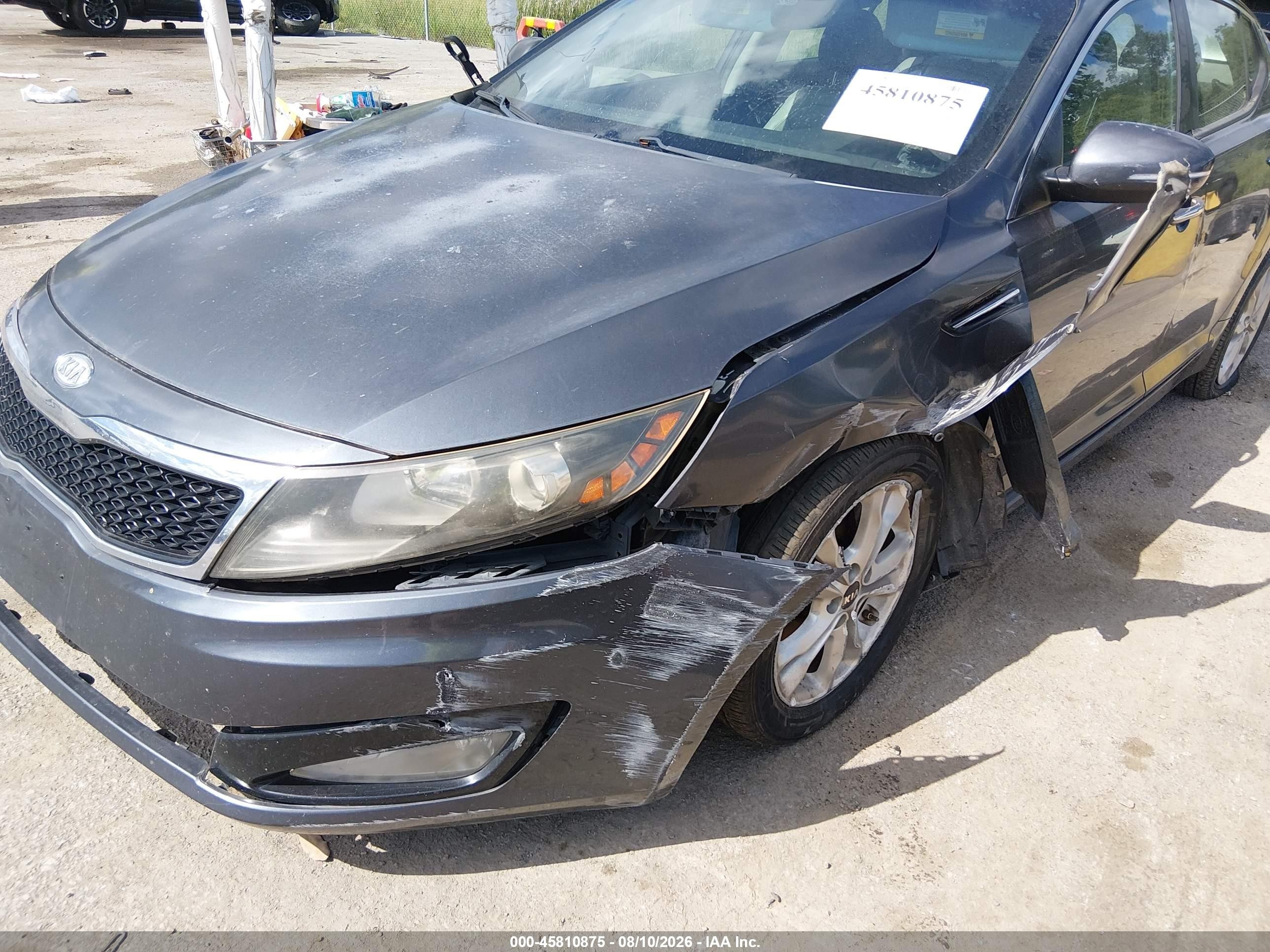 2011 Kia Optima Ex Gray vin: KNAGN4A79B5080243