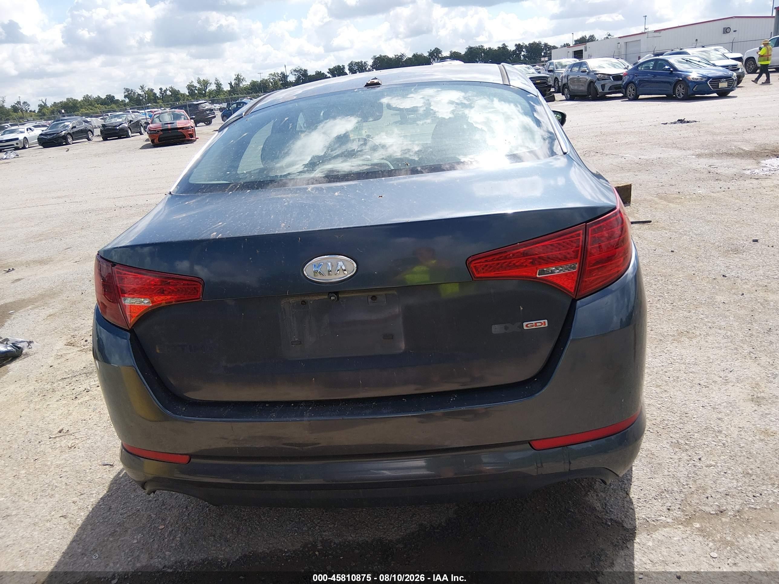 2011 Kia Optima Ex Gray vin: KNAGN4A79B5080243