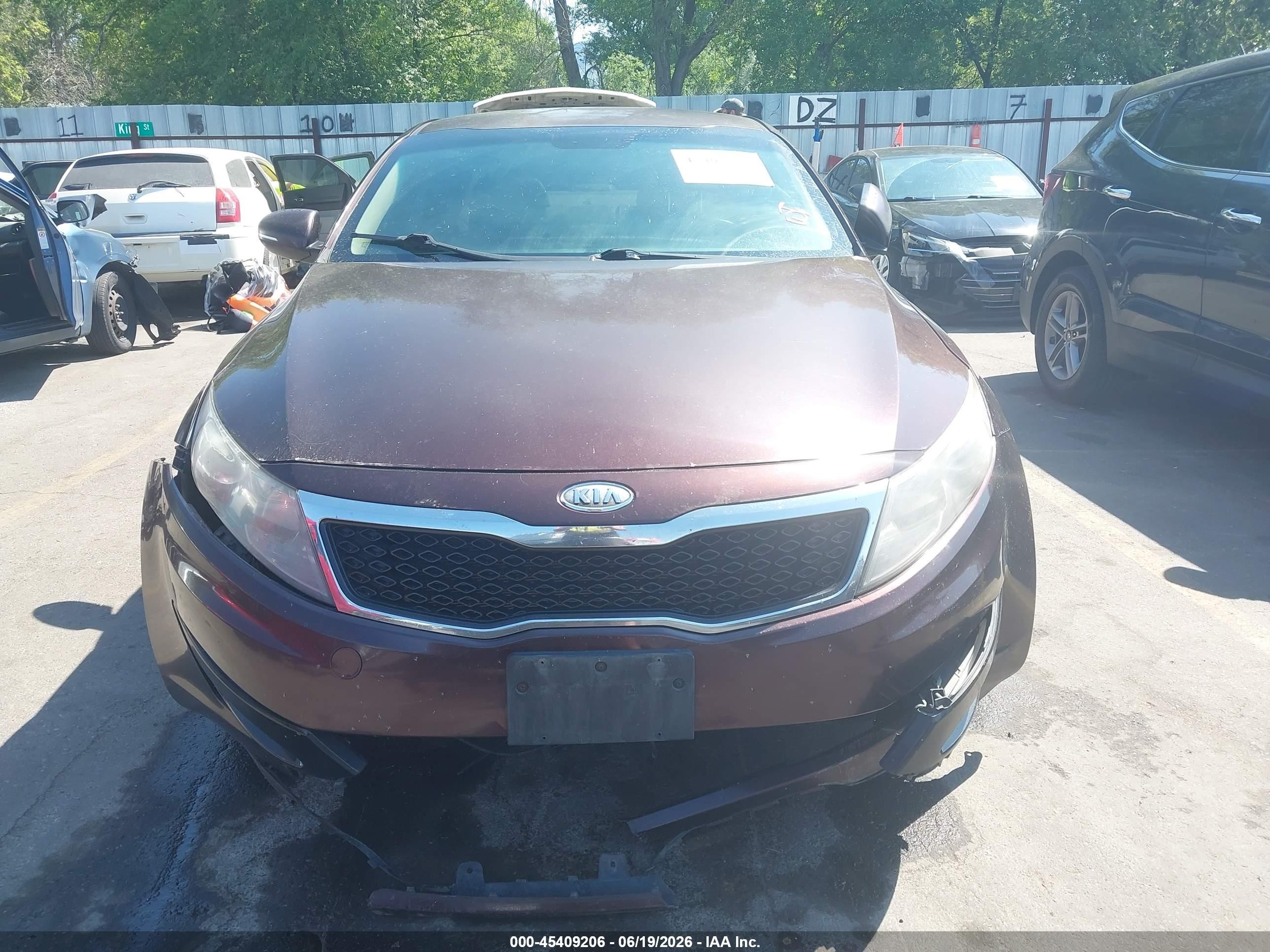 2011 Kia Optima Ex Burgundy vin: KNAGN4A7XB5048188