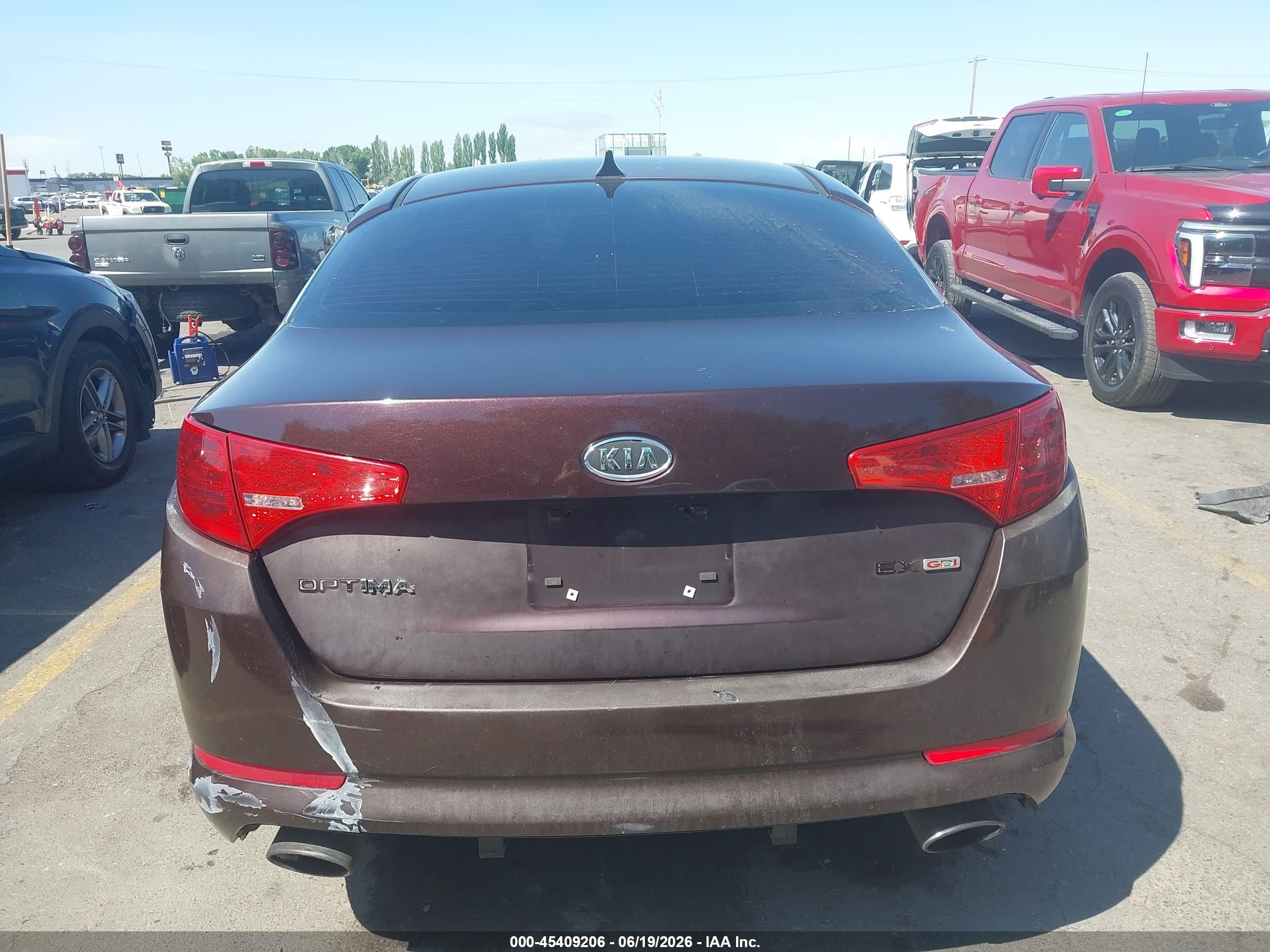 2011 Kia Optima Ex Burgundy vin: KNAGN4A7XB5048188