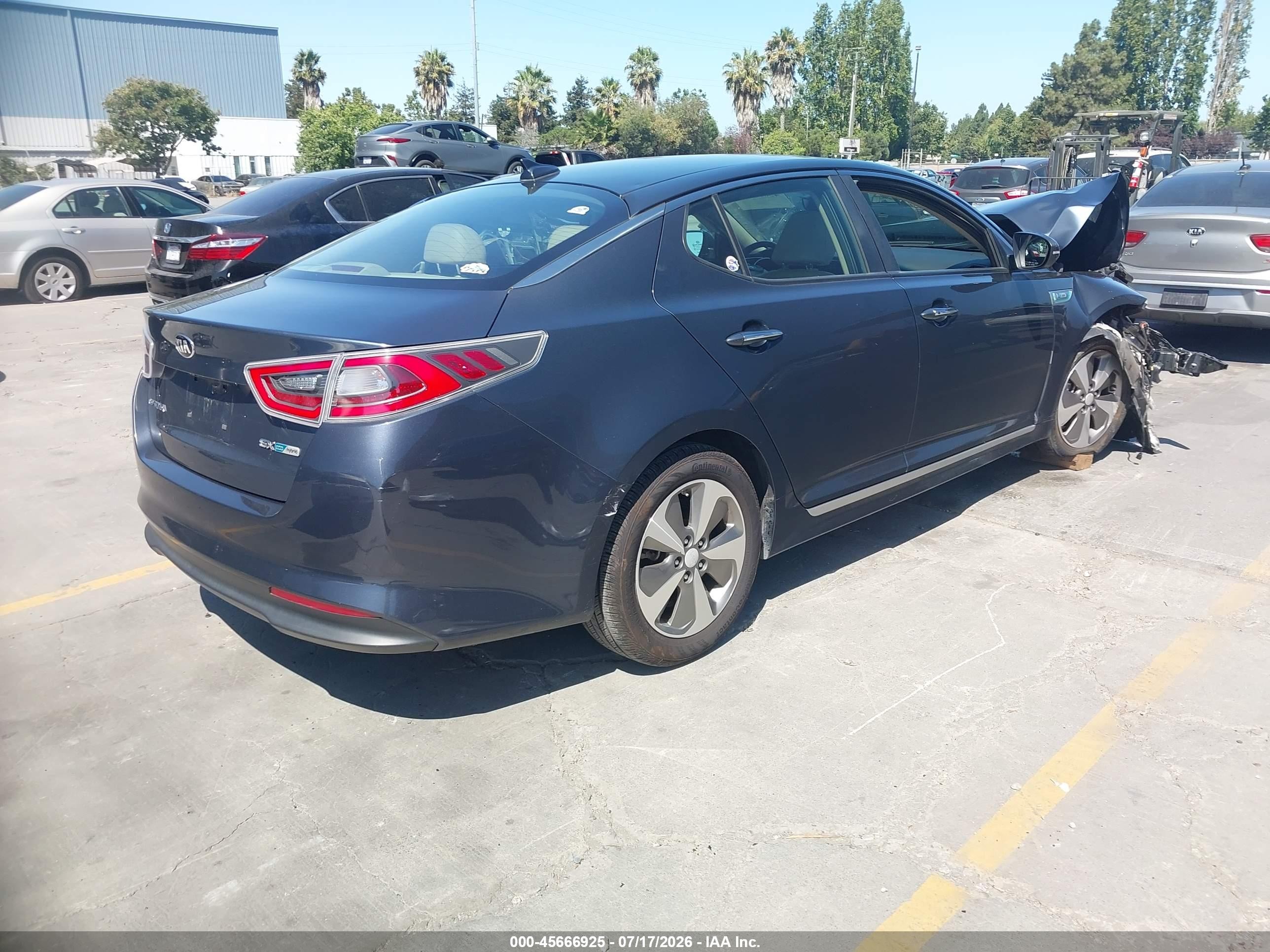 2014 Kia Optima Hybrid Ex Gray vin: KNAGN4AD1E5070249