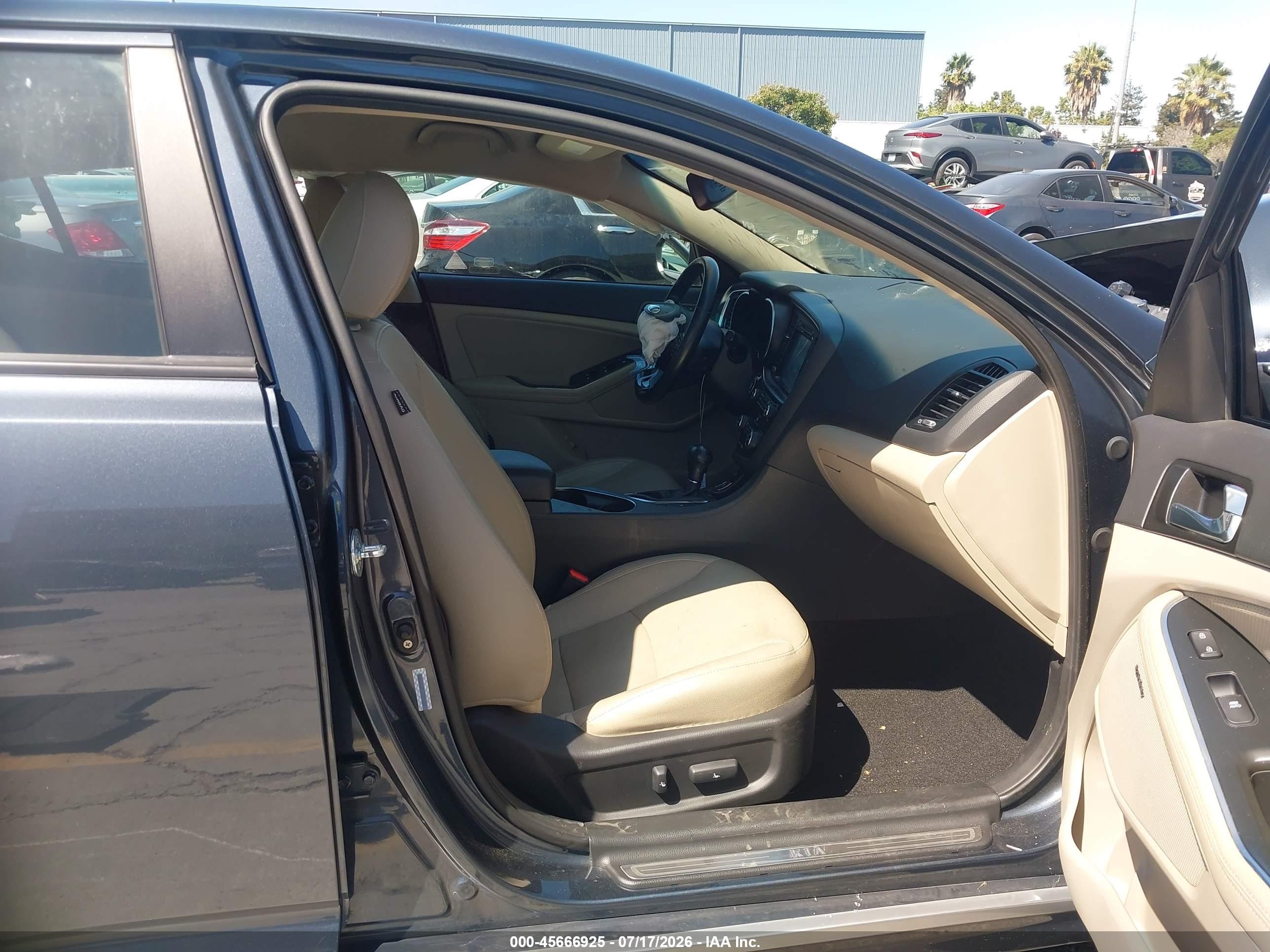 2014 Kia Optima Hybrid Ex Gray vin: KNAGN4AD1E5070249