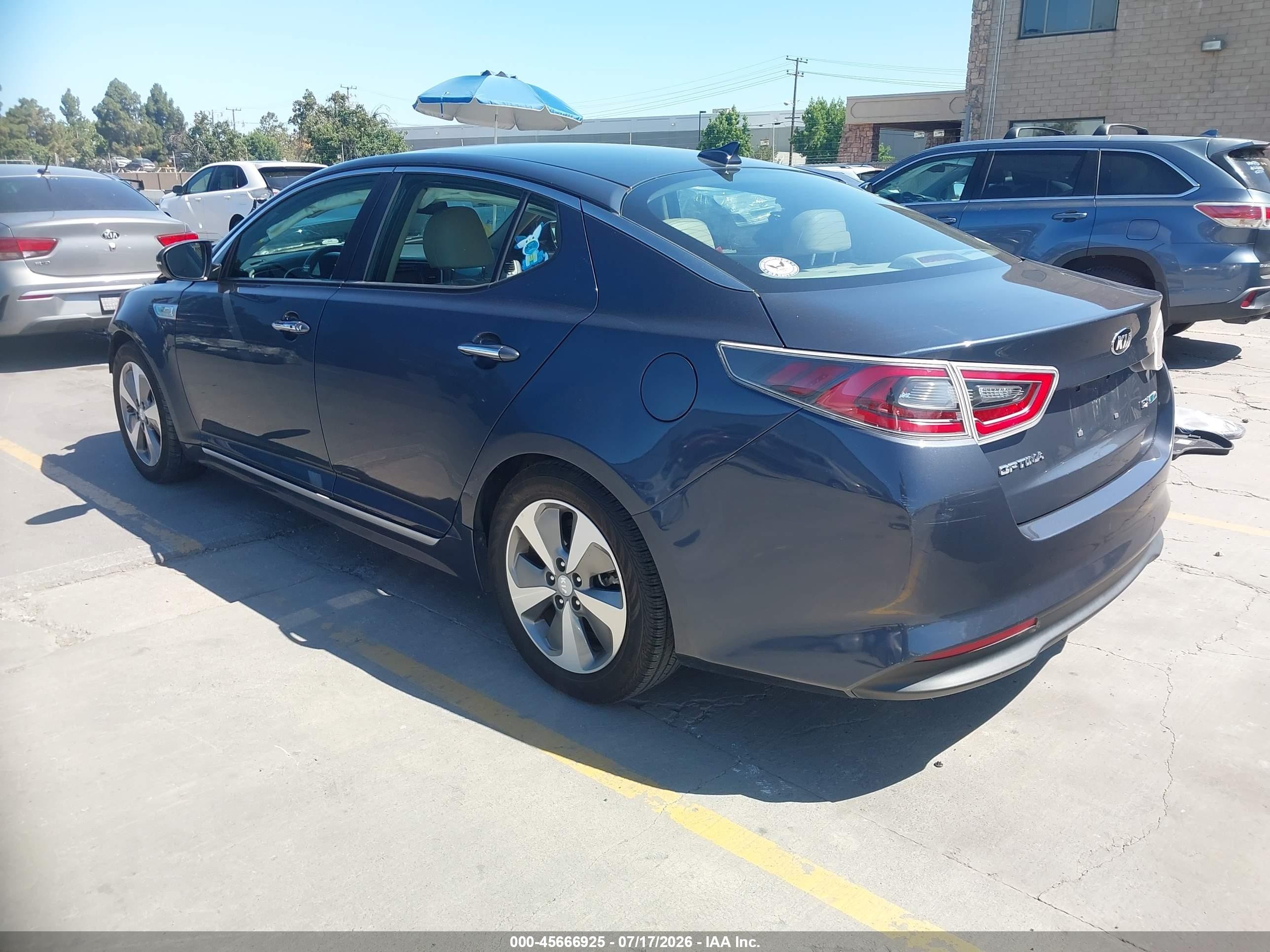 2014 Kia Optima Hybrid Ex Gray vin: KNAGN4AD1E5070249