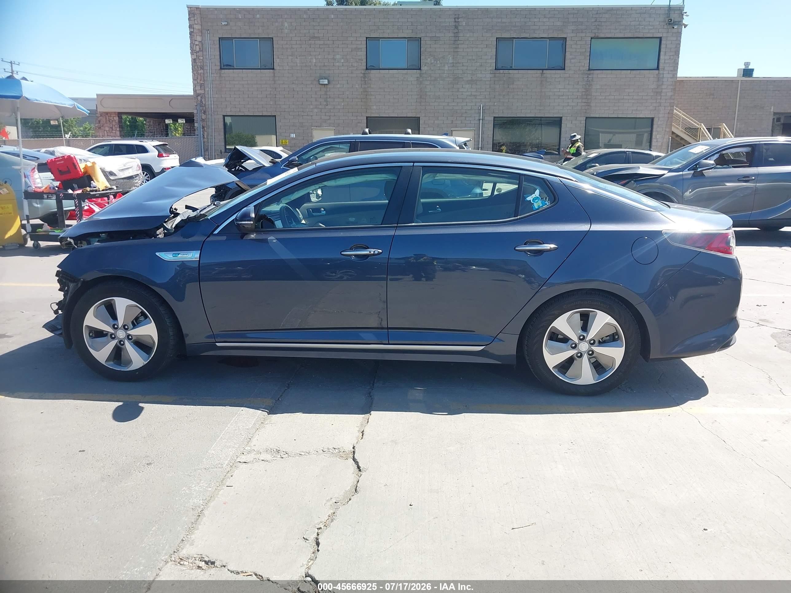 2014 Kia Optima Hybrid Ex Gray vin: KNAGN4AD1E5070249
