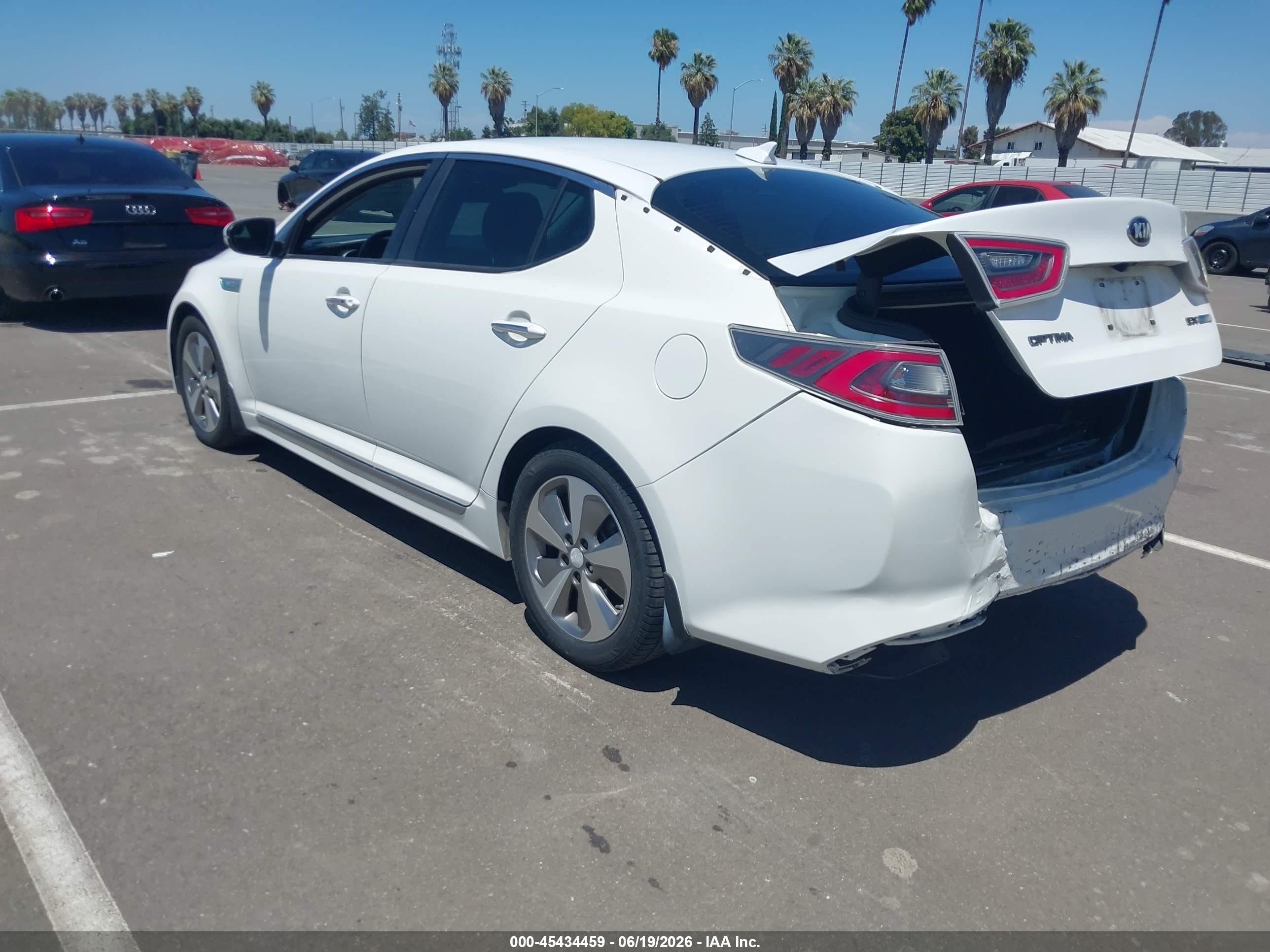 2014 Kia Optima Hybrid Ex White vin: KNAGN4AD3E5066588