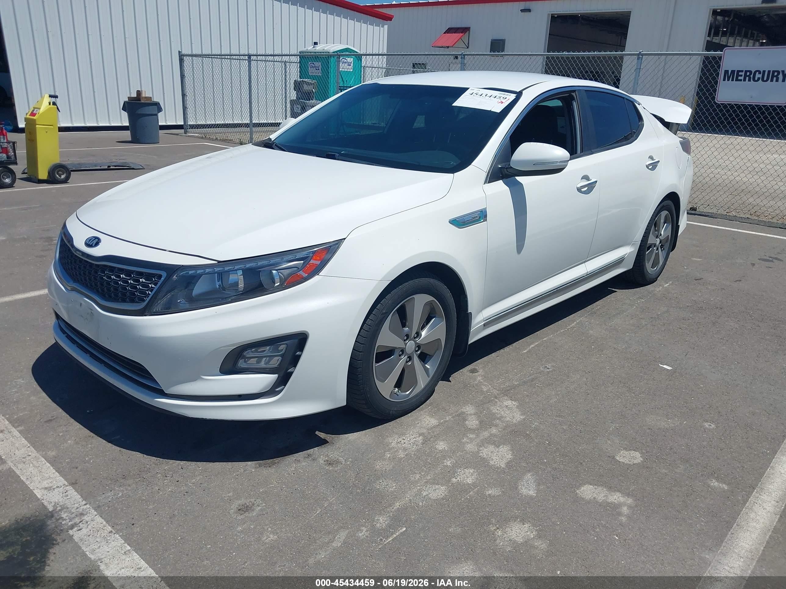 2014 Kia Optima Hybrid Ex White vin: KNAGN4AD3E5066588