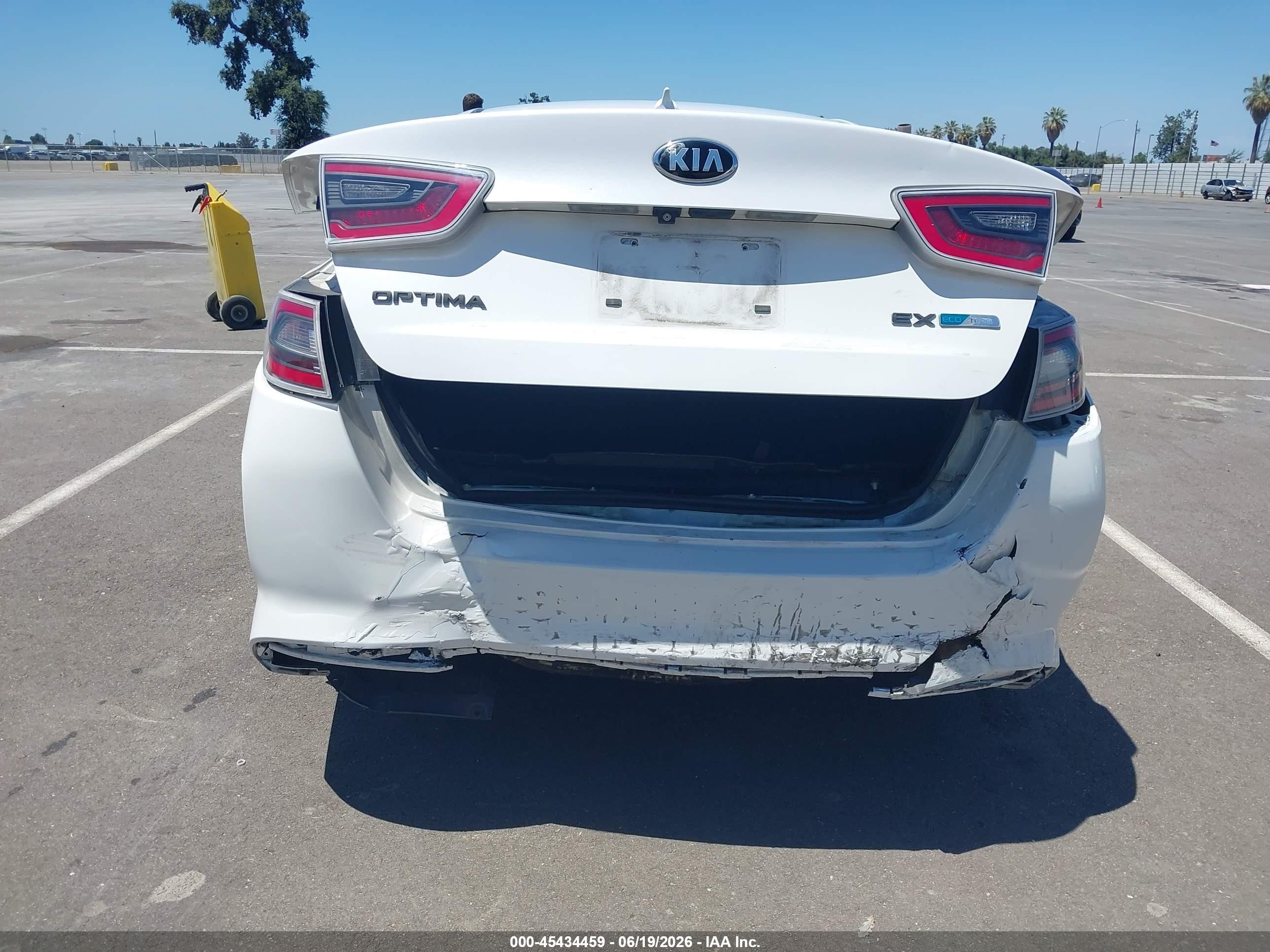 2014 Kia Optima Hybrid Ex White vin: KNAGN4AD3E5066588