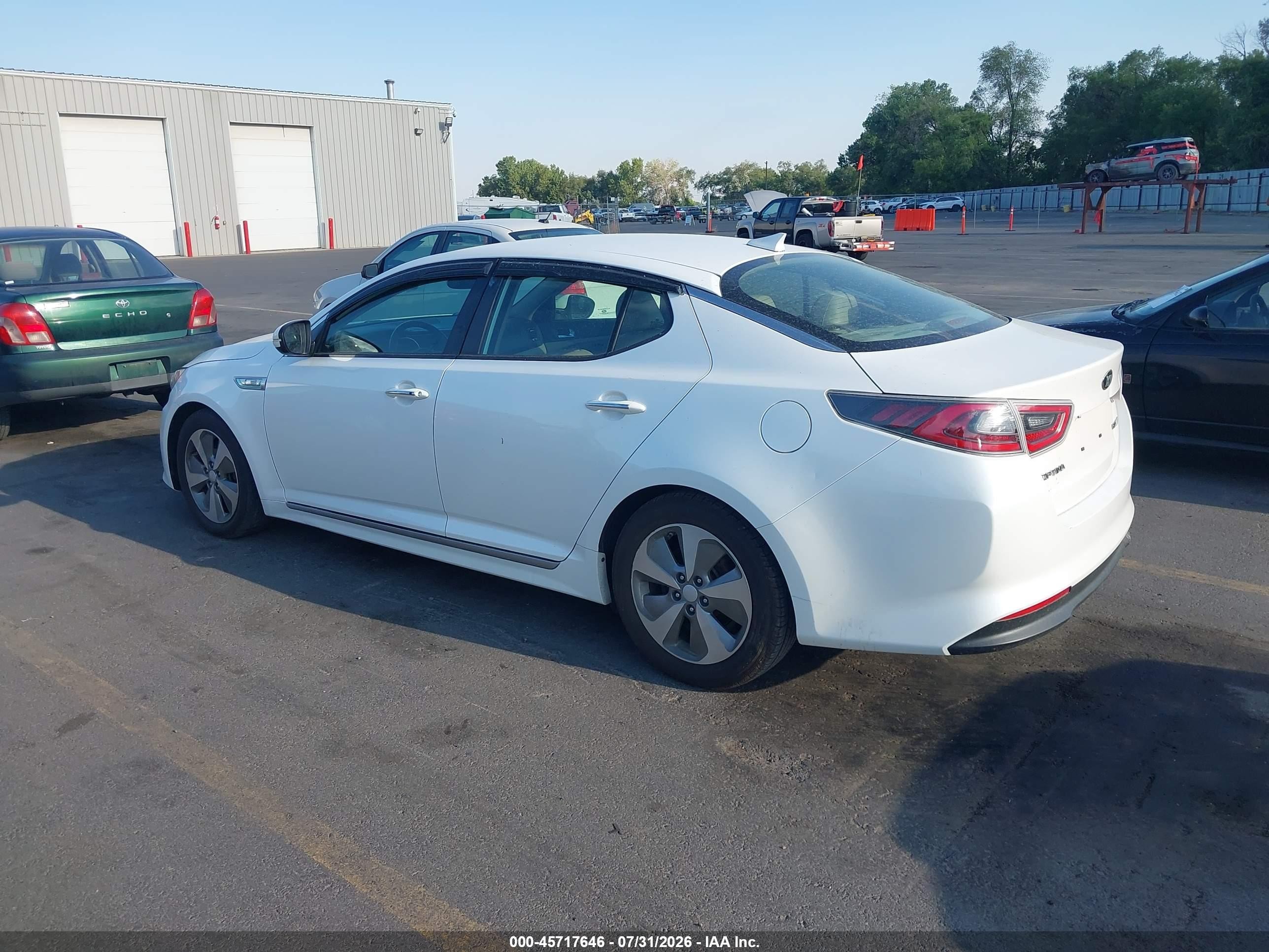 2014 Kia Optima Hybrid Ex White vin: KNAGN4AD4E5066941