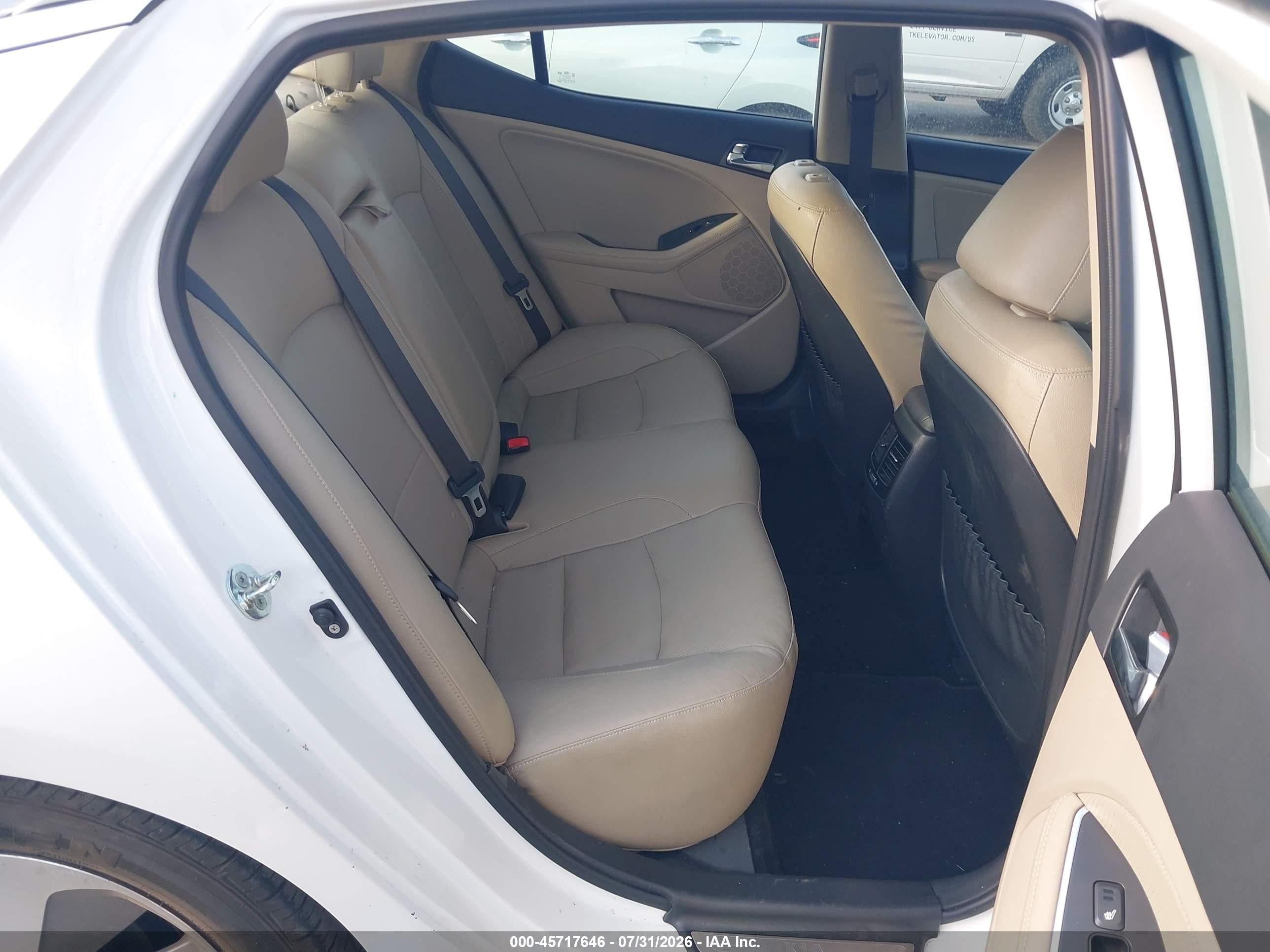 2014 Kia Optima Hybrid Ex White vin: KNAGN4AD4E5066941