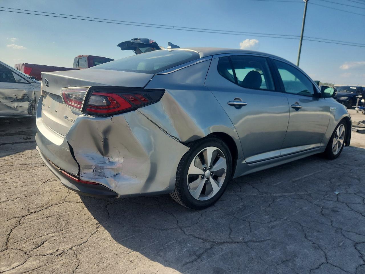 2014 Kia Optima Hybrid Silver vin: KNAGN4AD4E5075655