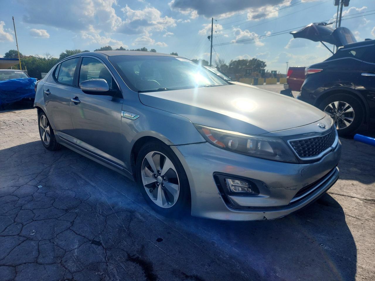 2014 Kia Optima Hybrid Silver vin: KNAGN4AD4E5075655