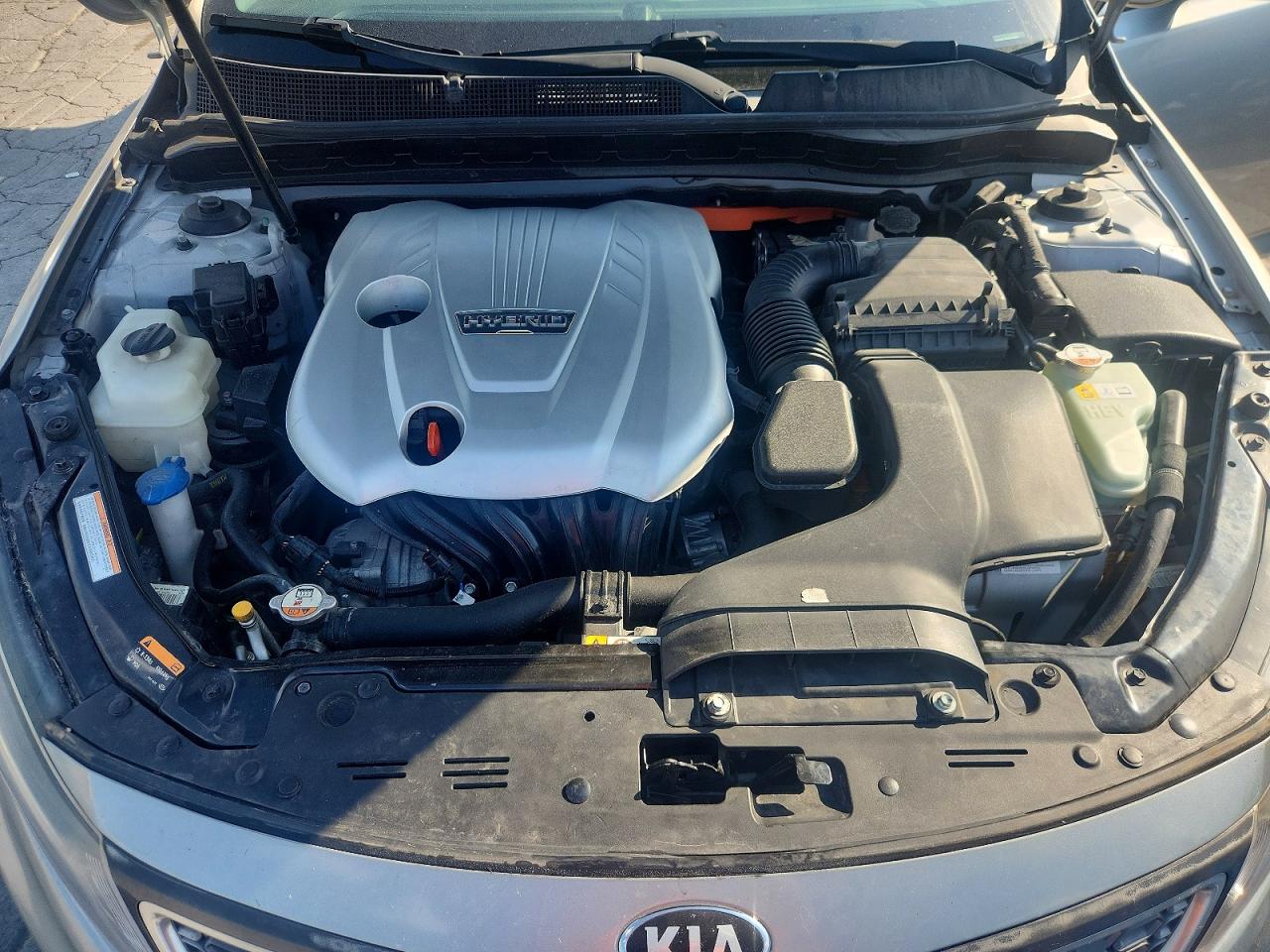 2014 Kia Optima Hybrid Silver vin: KNAGN4AD4E5075655