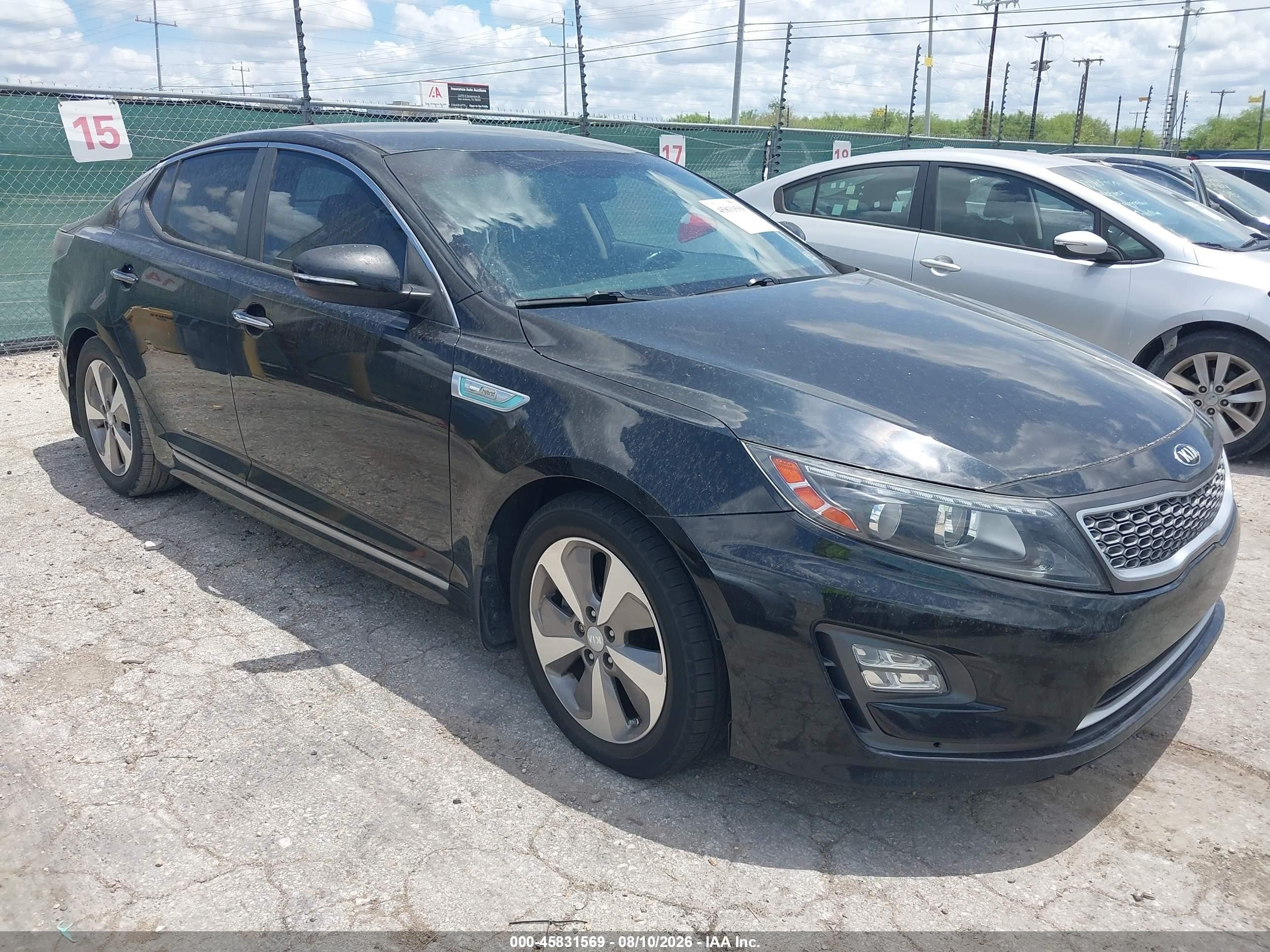2015 Kia Optima Hybrid Ex Черный vin: KNAGN4AD4F5080081