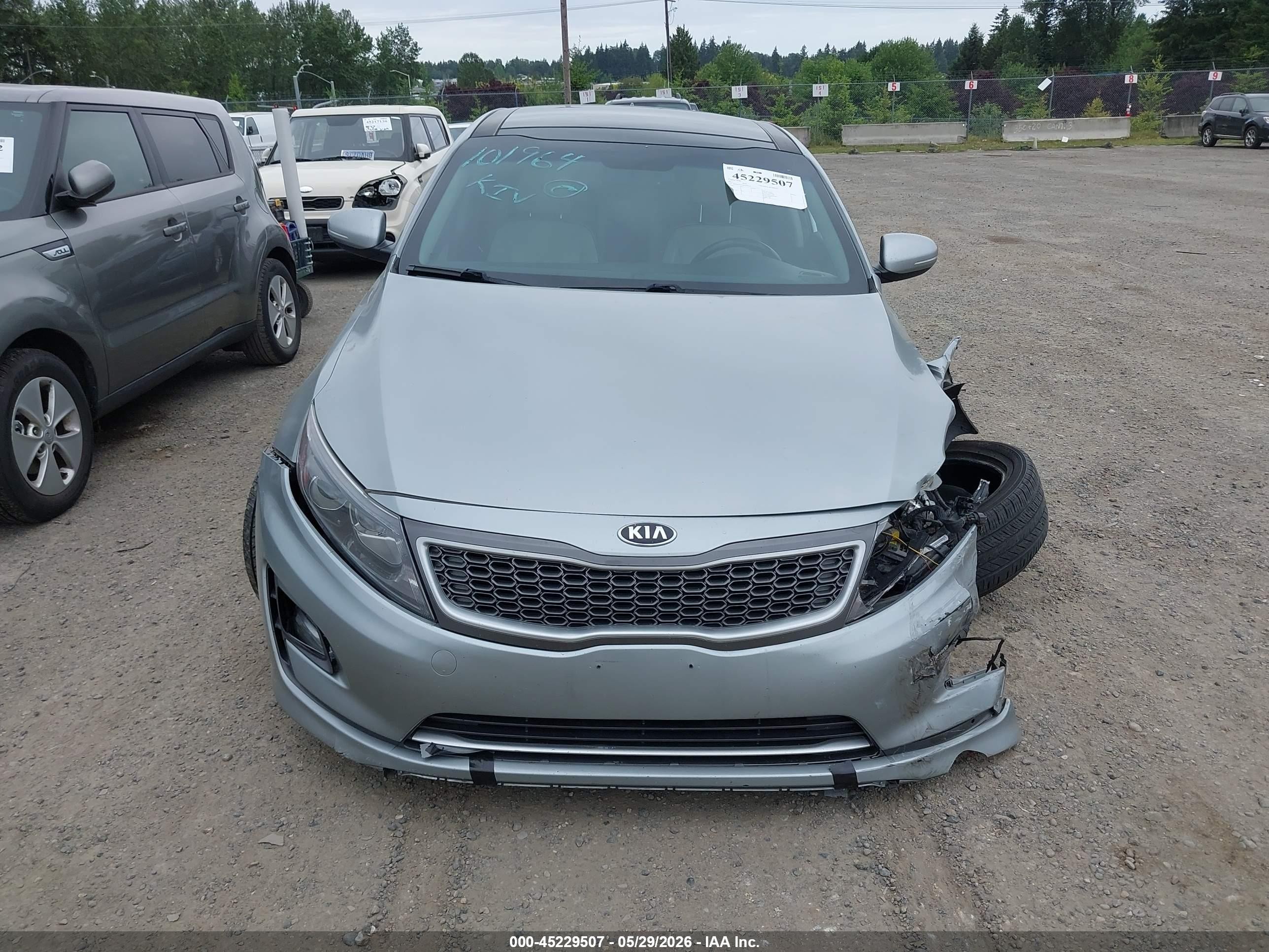 2015 Kia Optima Hybrid Ex Silver vin: KNAGN4AD4F5085149