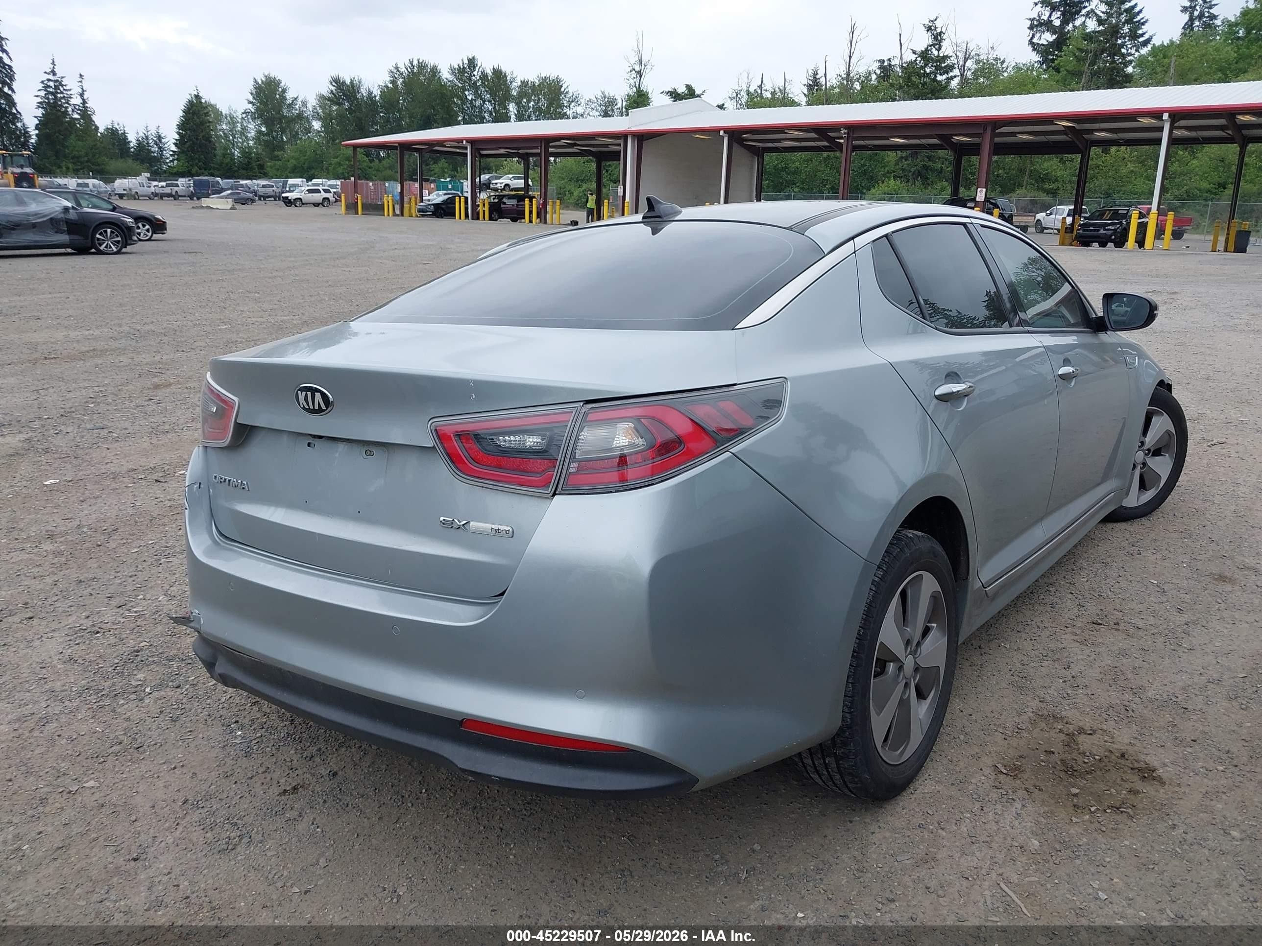 2015 Kia Optima Hybrid Ex Silver vin: KNAGN4AD4F5085149
