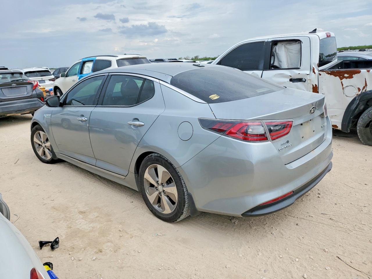 2015 Kia Optima Hybrid Silver vin: KNAGN4AD4F5089458