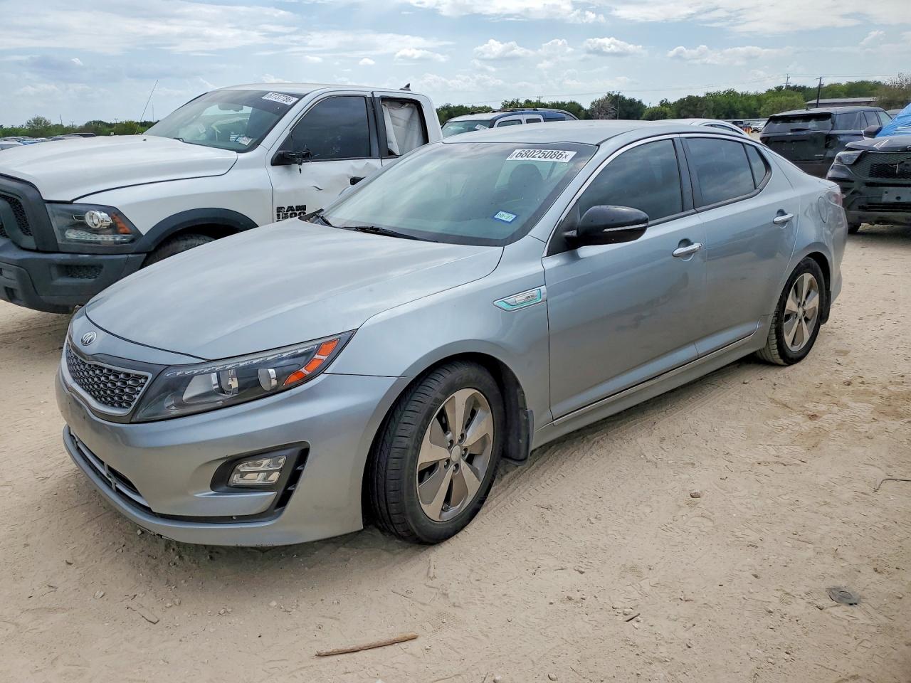 2015 Kia Optima Hybrid Silver vin: KNAGN4AD4F5089458