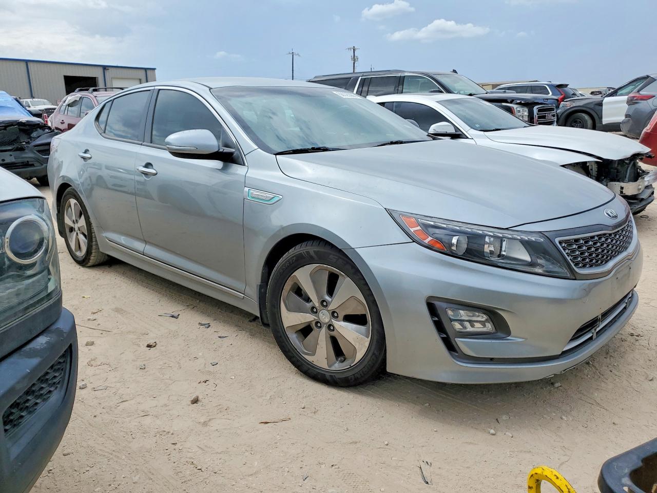 2015 Kia Optima Hybrid Silver vin: KNAGN4AD4F5089458