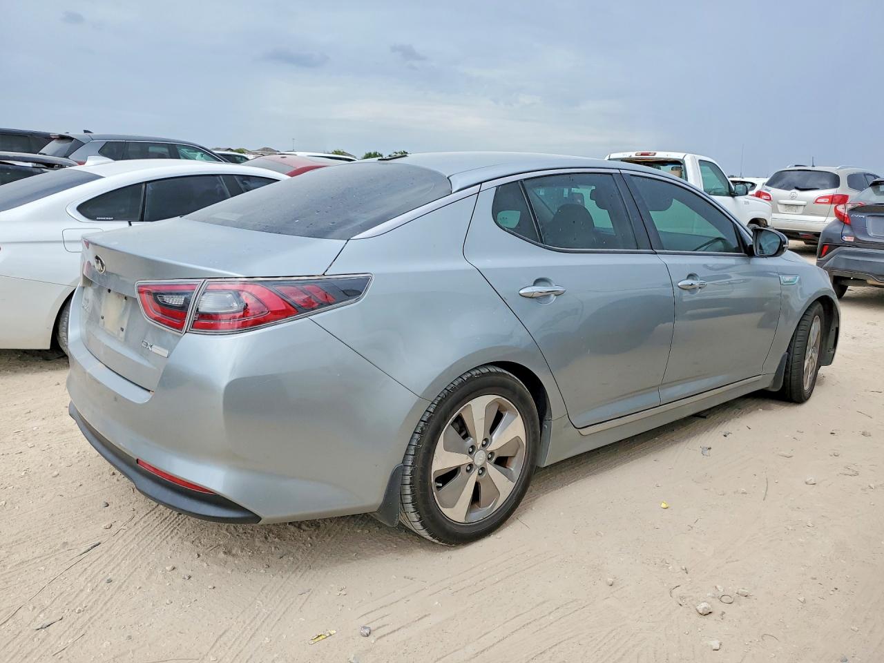 2015 Kia Optima Hybrid Silver vin: KNAGN4AD4F5089458
