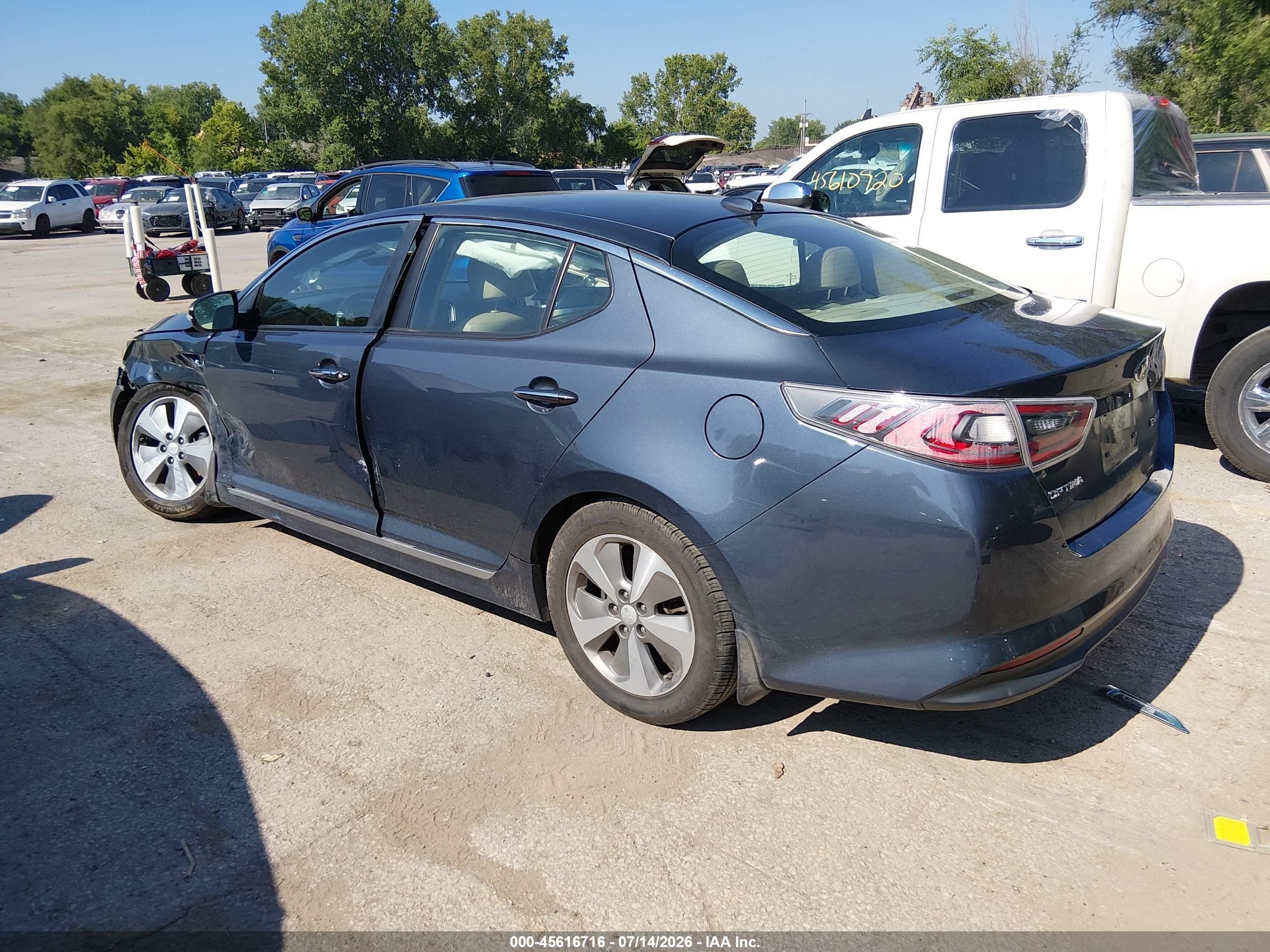2014 Kia Optima Hybrid Ex Blue vin: KNAGN4AD5E5064132