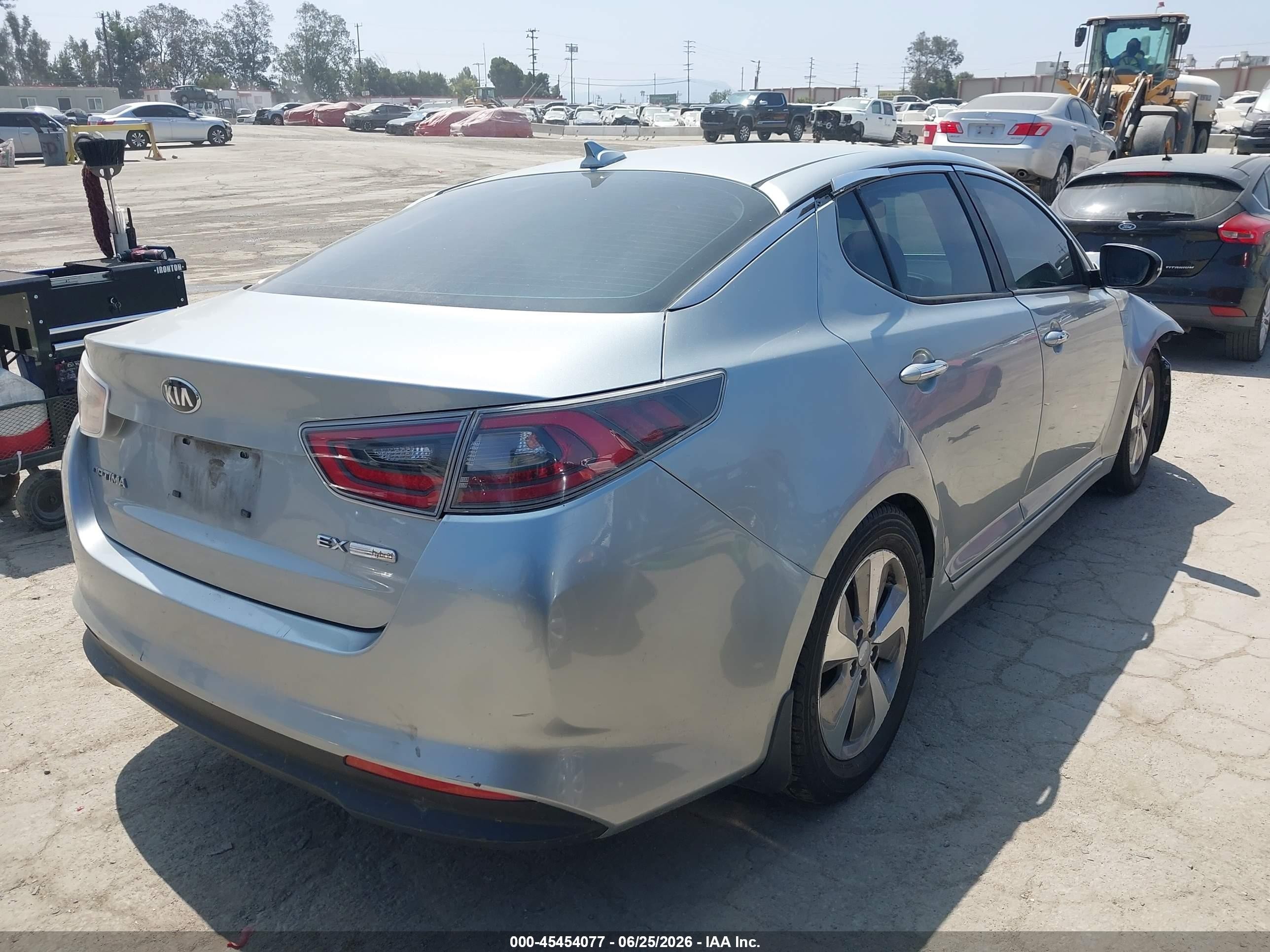 2015 Kia Optima Hybrid Ex Gray vin: KNAGN4AD5F5084253
