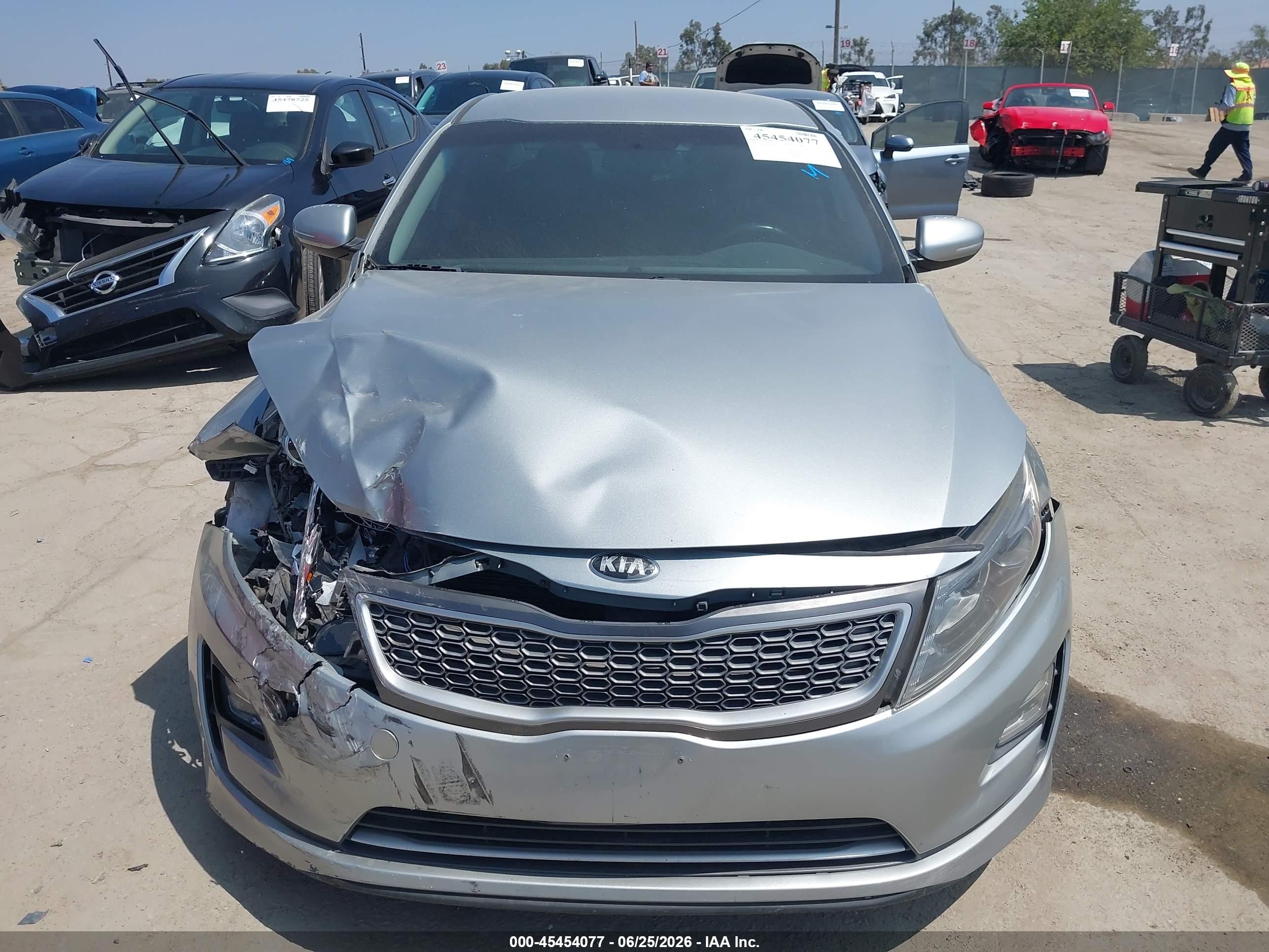 2015 Kia Optima Hybrid Ex Gray vin: KNAGN4AD5F5084253