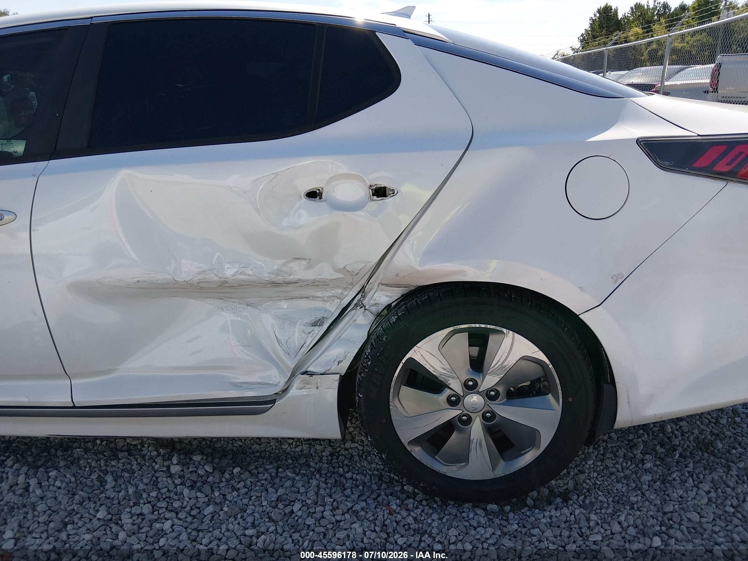 2014 Kia Optima Hybrid Ex White vin: KNAGN4AD6E5063233