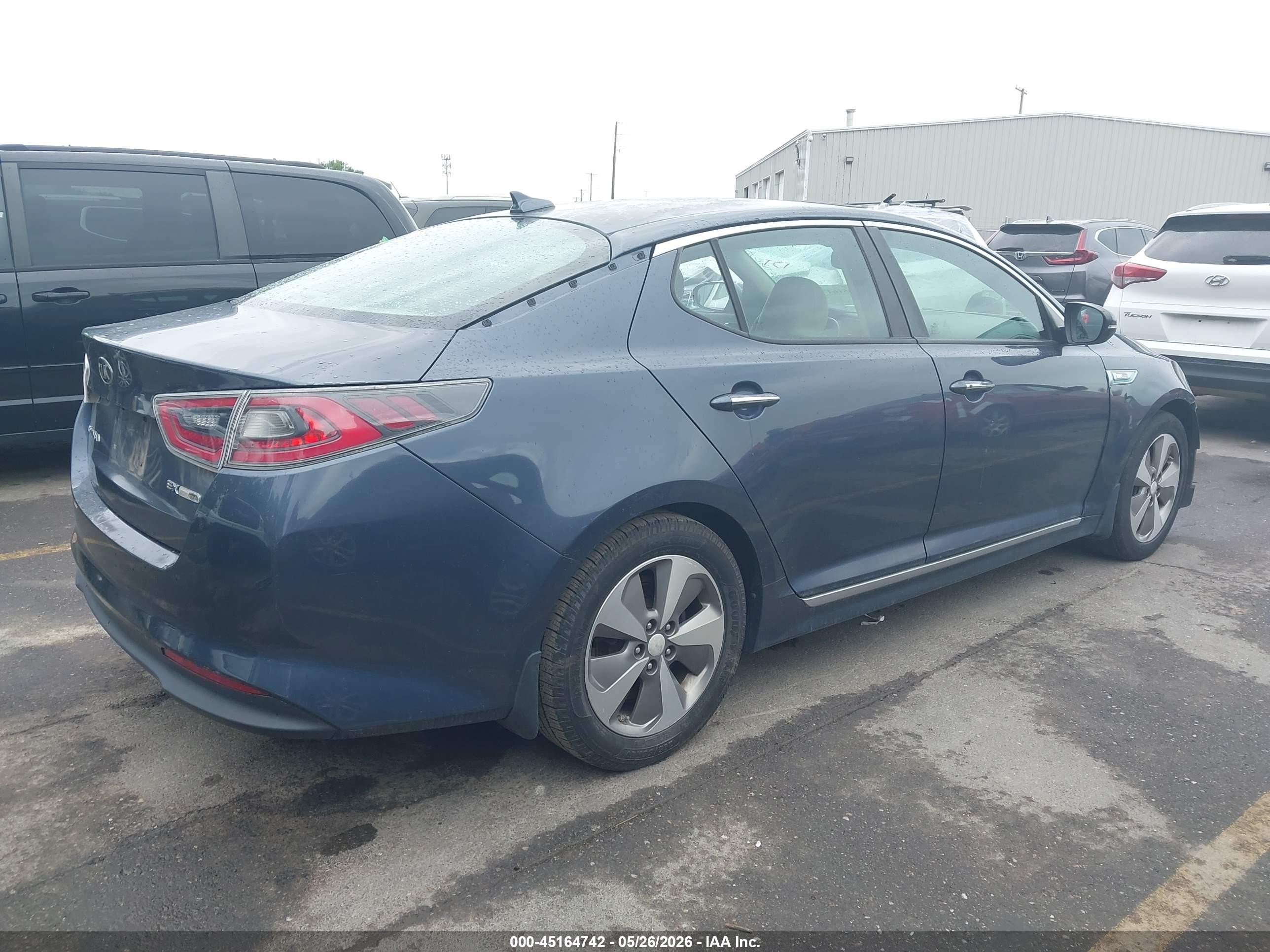 2014 Kia Optima Hybrid Ex Dark Blue vin: KNAGN4AD6E5074748