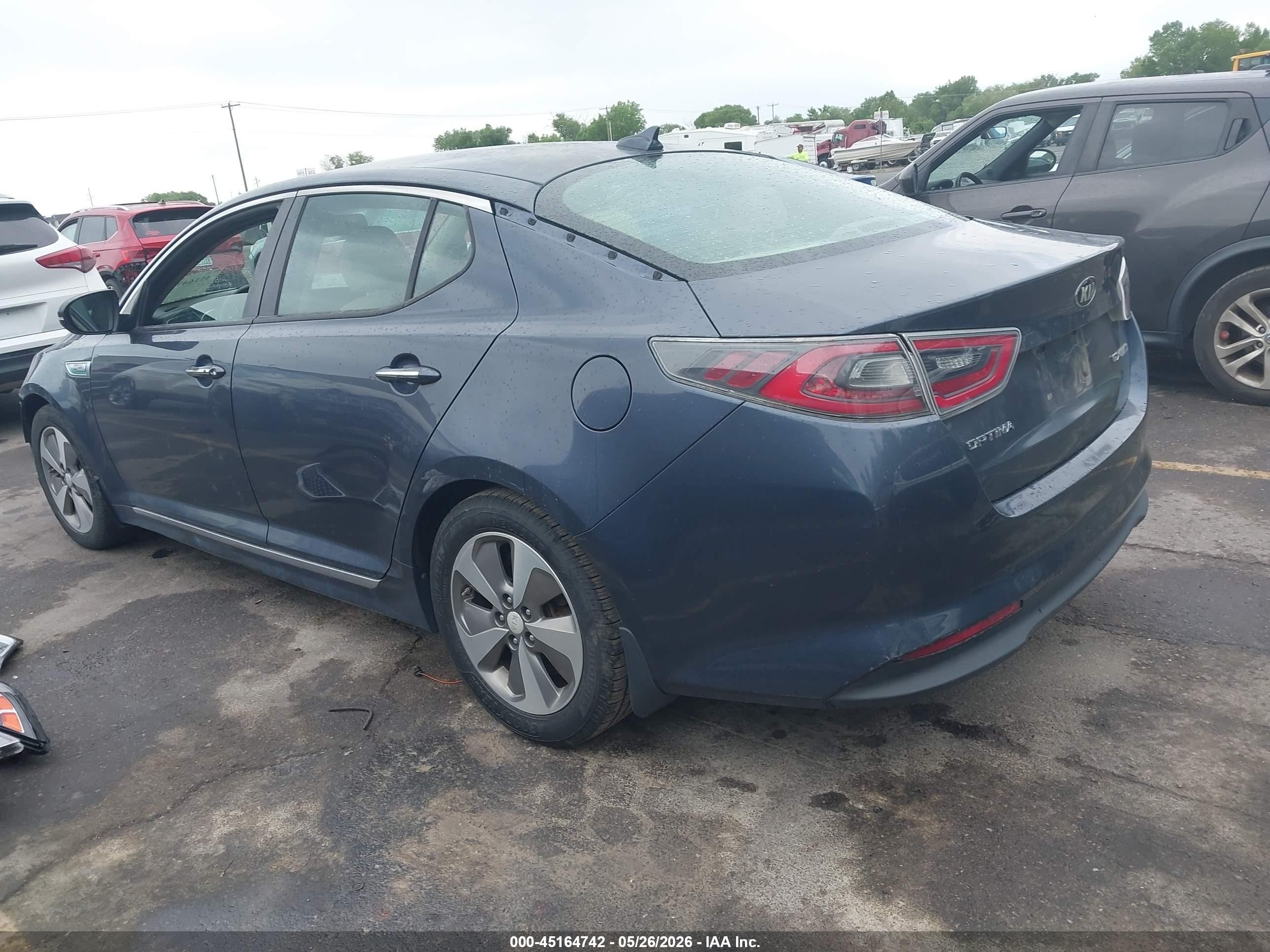 2014 Kia Optima Hybrid Ex Dark Blue vin: KNAGN4AD6E5074748