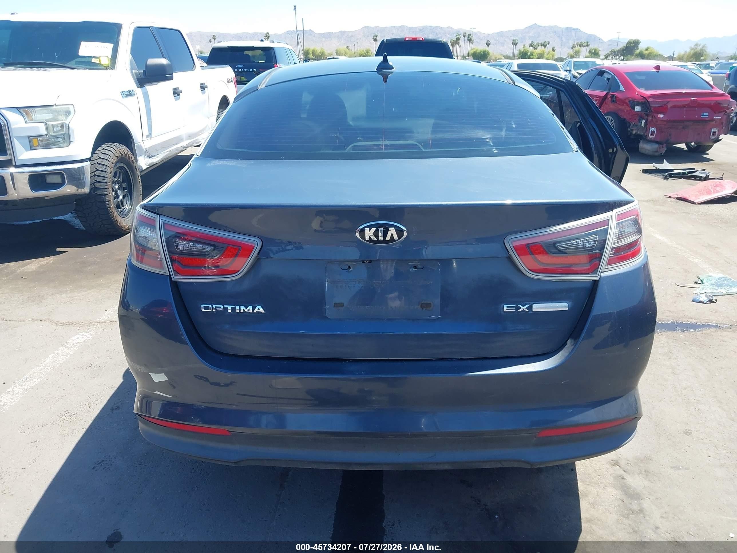 2014 Kia Optima Hybrid Ex Dark Blue vin: KNAGN4AD7E5066514