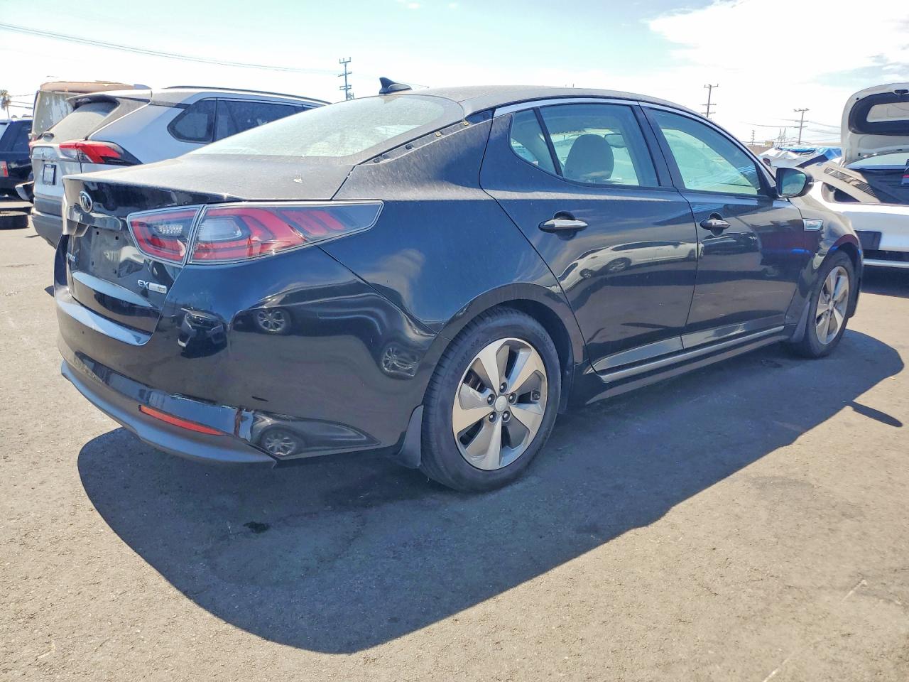 2015 Kia Optima Hybrid Black vin: KNAGN4AD7F5080026