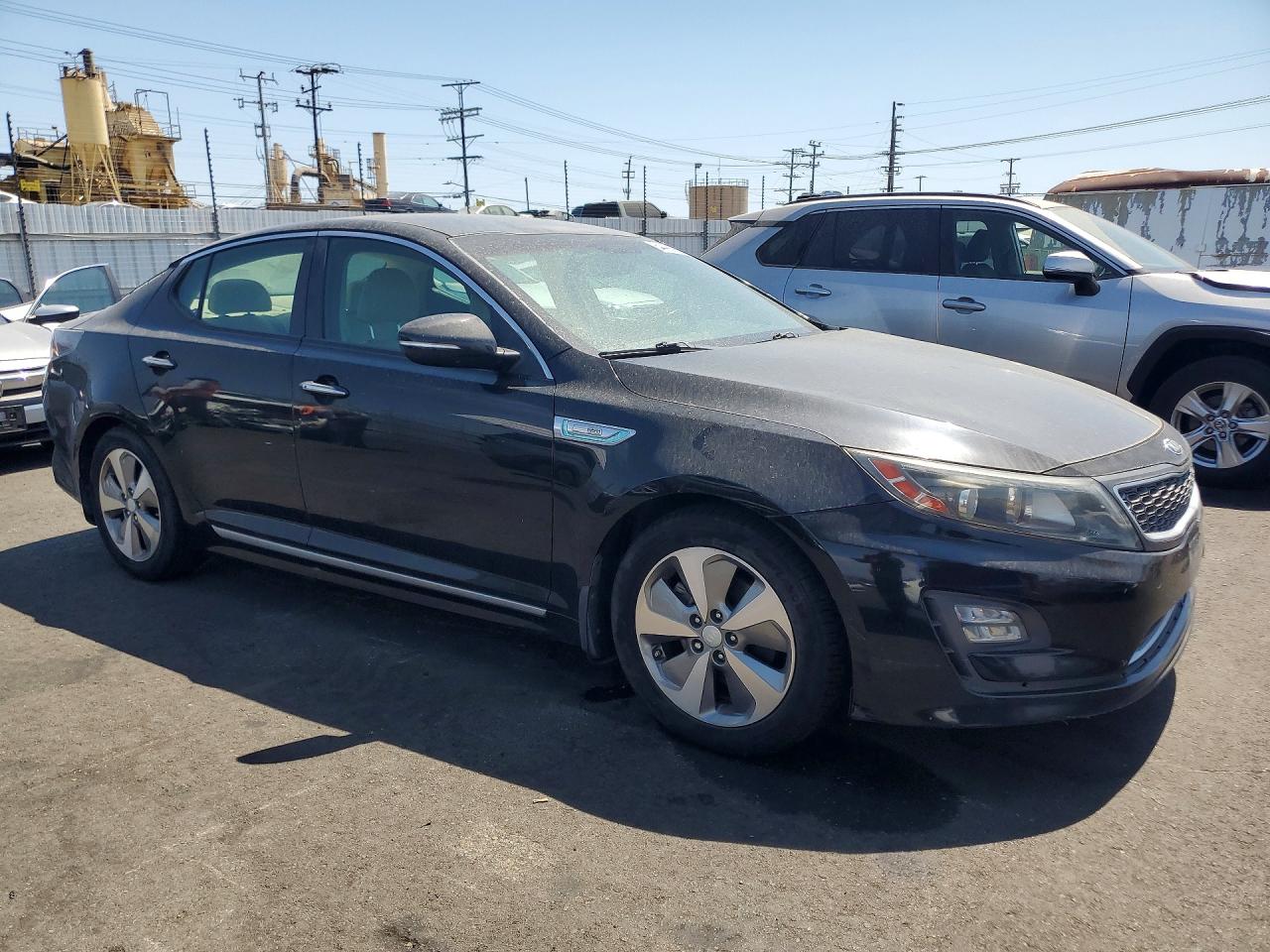 2015 Kia Optima Hybrid Black vin: KNAGN4AD7F5080026