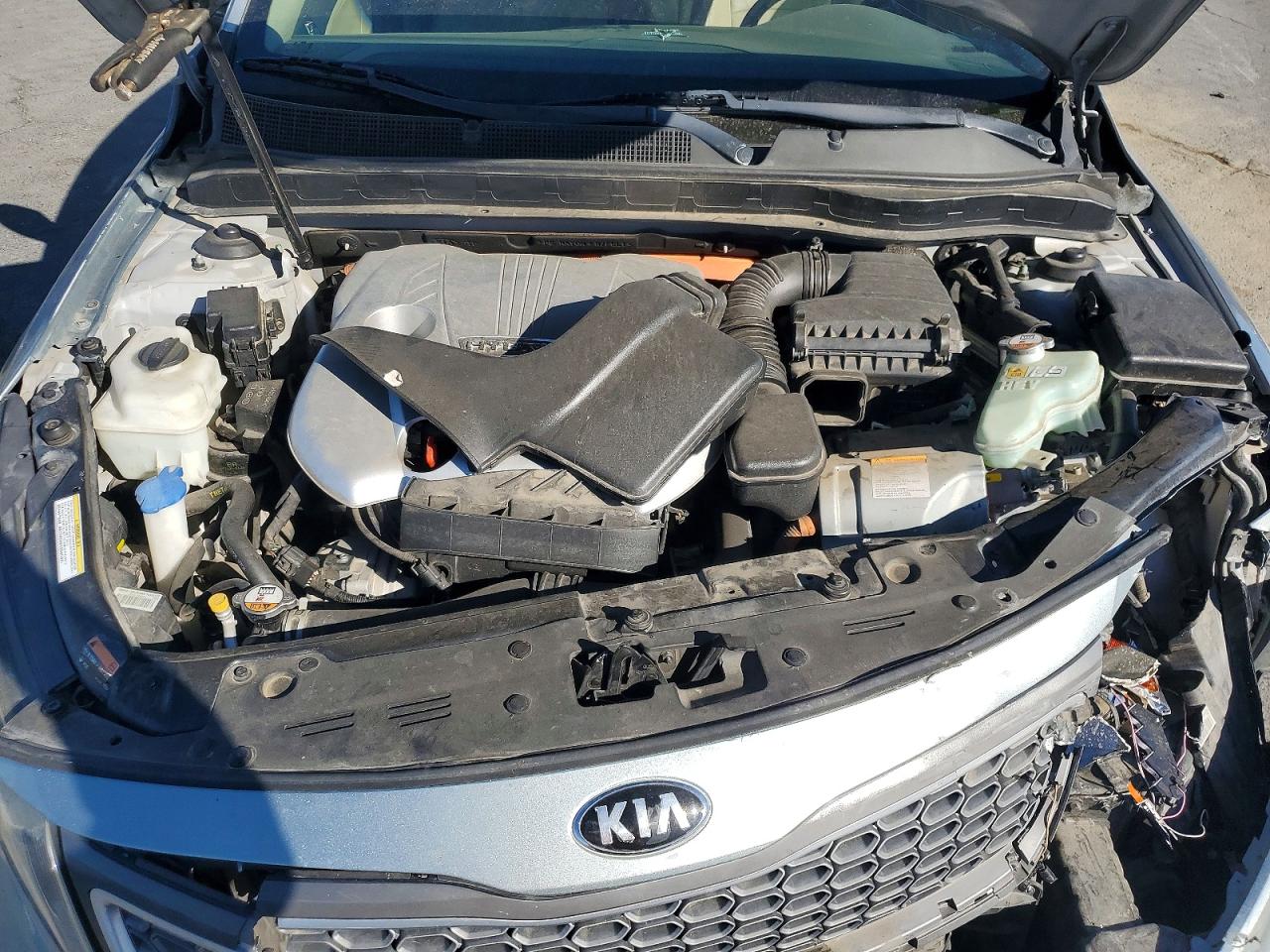 2015 Kia Optima Hybrid Silver vin: KNAGN4AD7F5080043