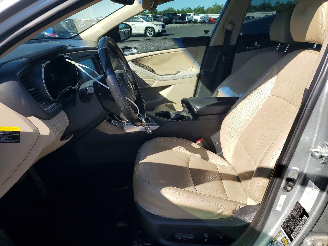 2015 Kia Optima Hybrid Silver vin: KNAGN4AD7F5080043