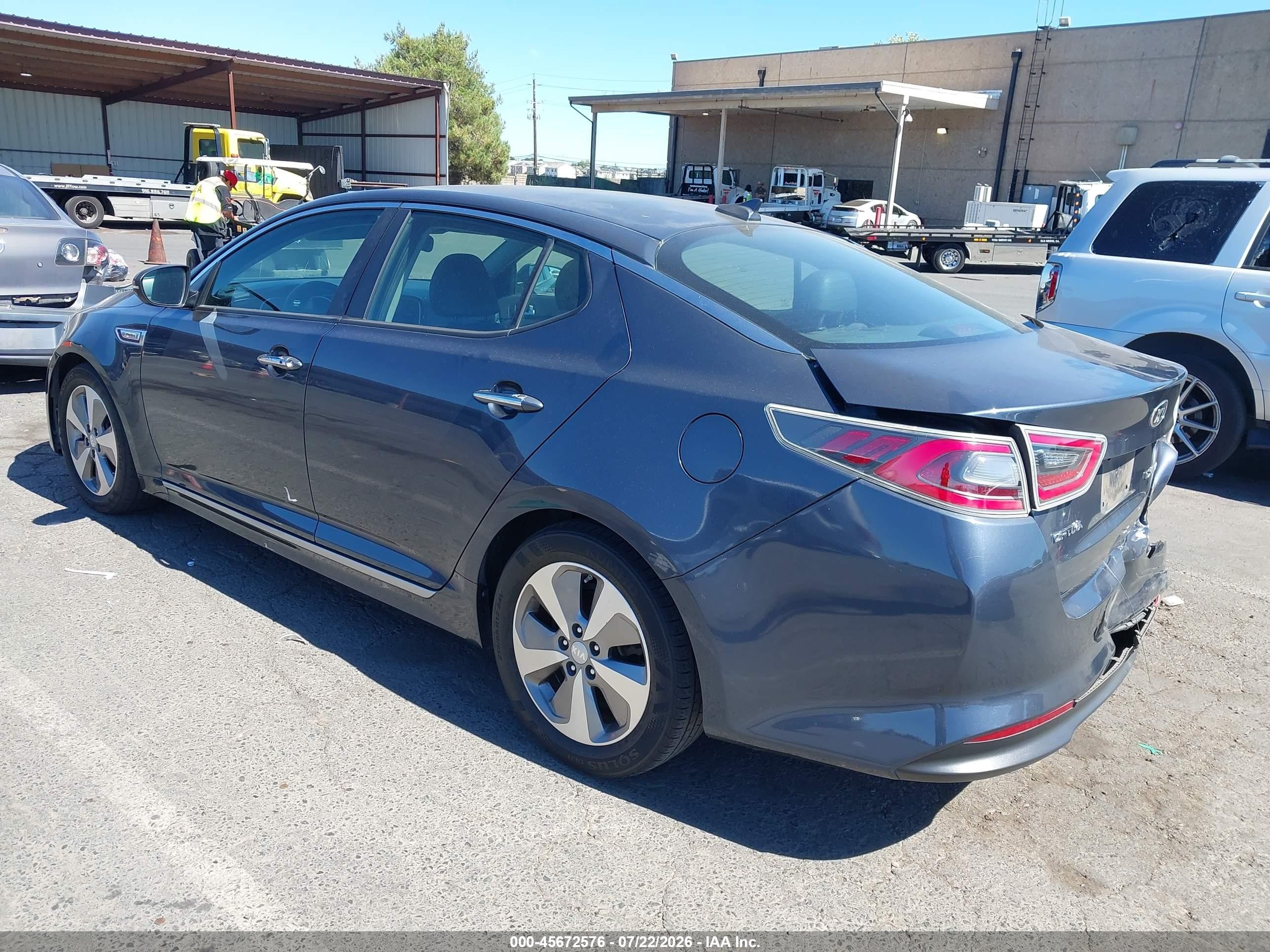 2015 Kia Optima Hybrid Ex Gray vin: KNAGN4AD7F5080270