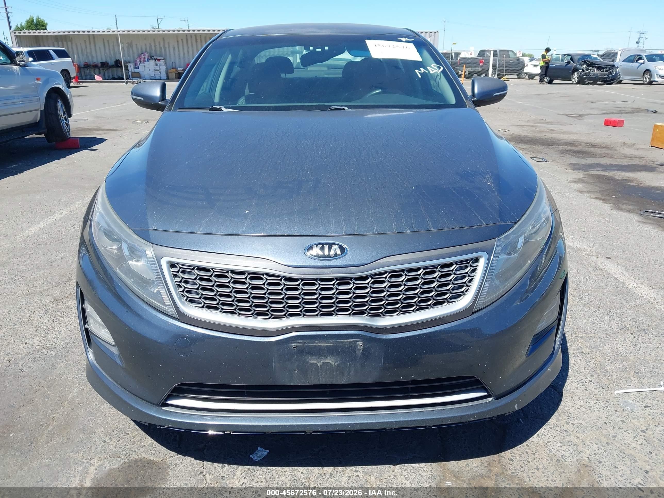 2015 Kia Optima Hybrid Ex Gray vin: KNAGN4AD7F5080270
