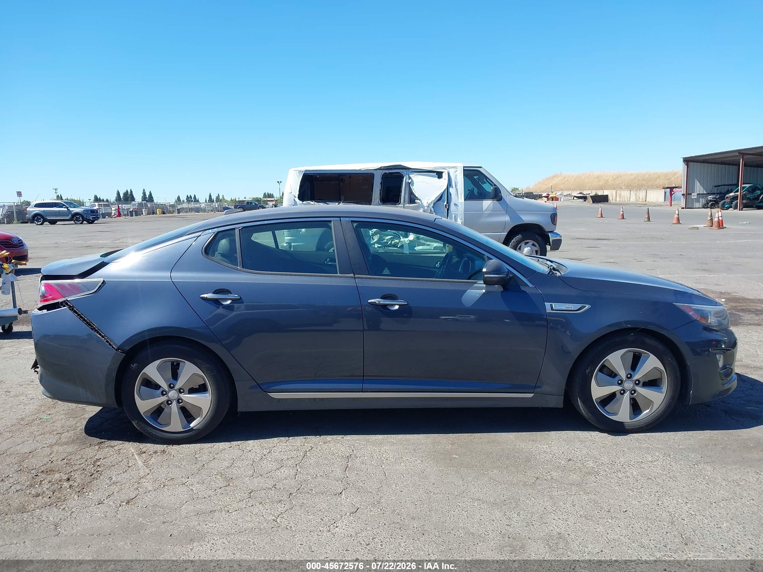 2015 Kia Optima Hybrid Ex Gray vin: KNAGN4AD7F5080270